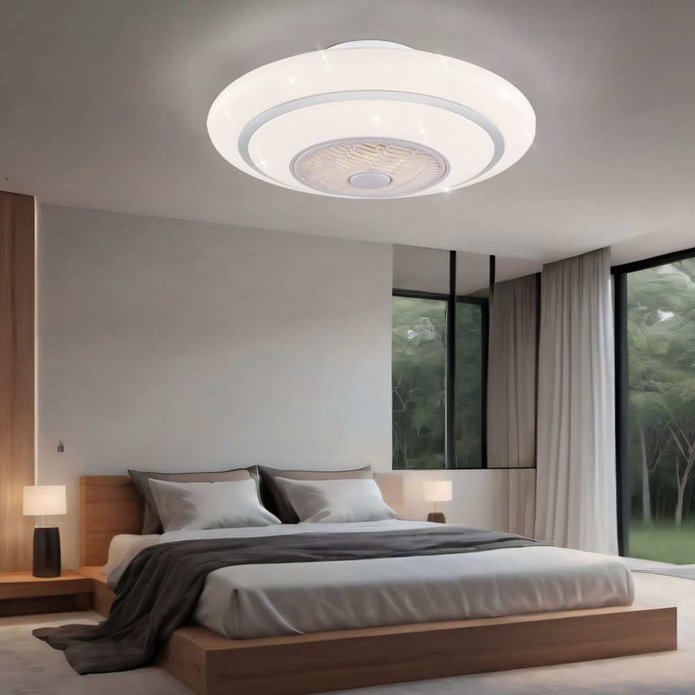 GLOBO LIGHTING Deckenventilator, LED Deckenventilator Fernbedienung Lampe CCT Timer 3-Stufen Lüfter