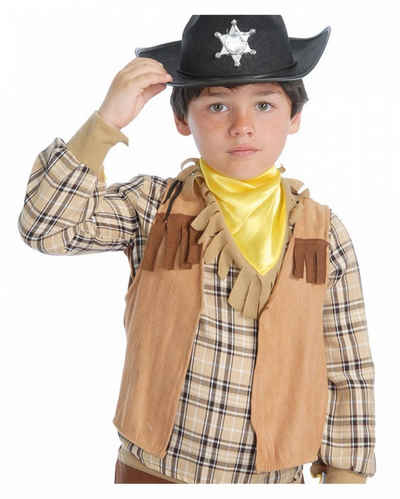 Horror-Shop Indianer-Kostüm Ärmellose Cowboy Weste für Kinder als Western Kost
