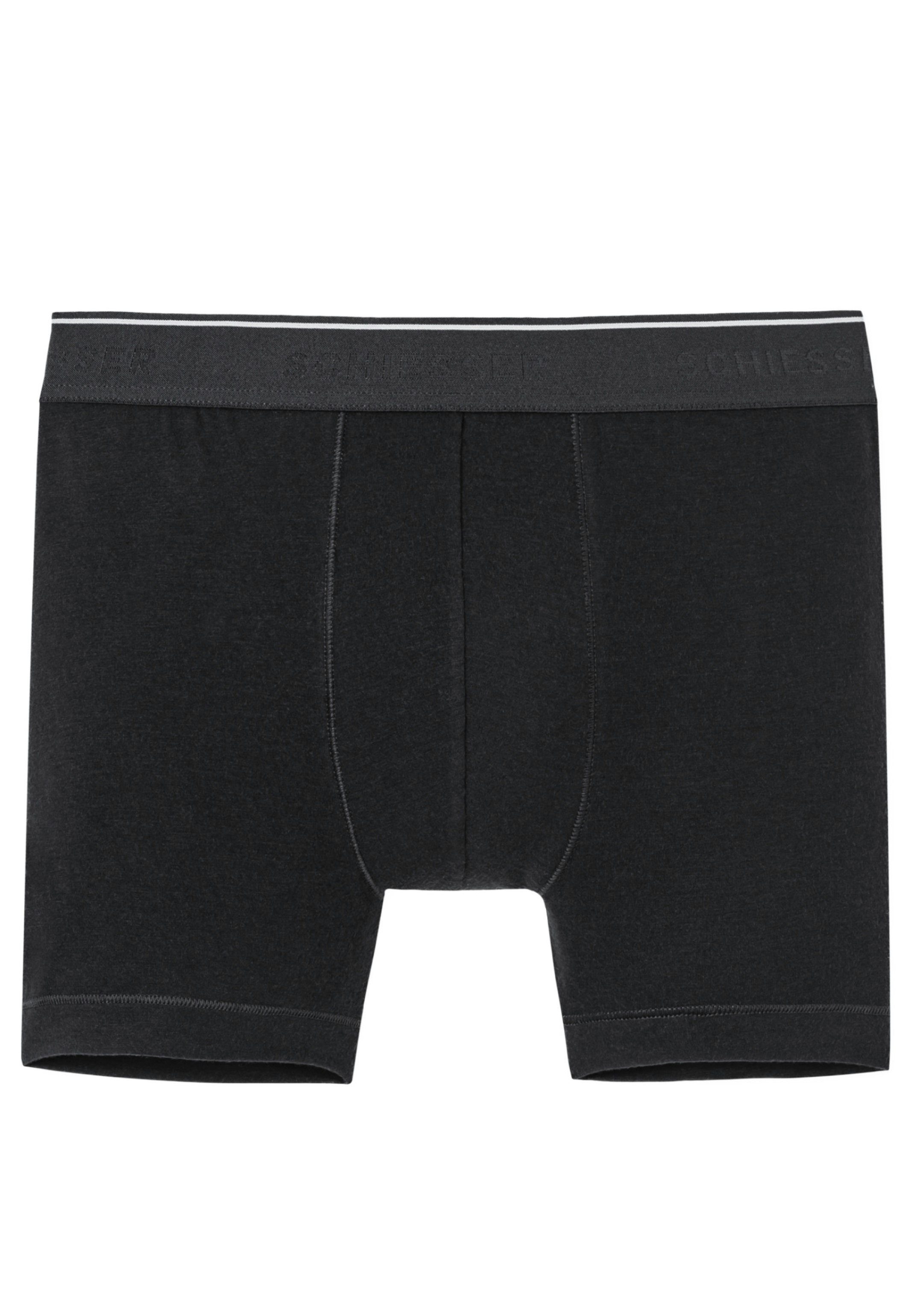 Boxer Retro - Herren Shorts Fit Ohne - Schiesser Körpernahe Eingriff (1-St) für Shorts Schwarz Personal