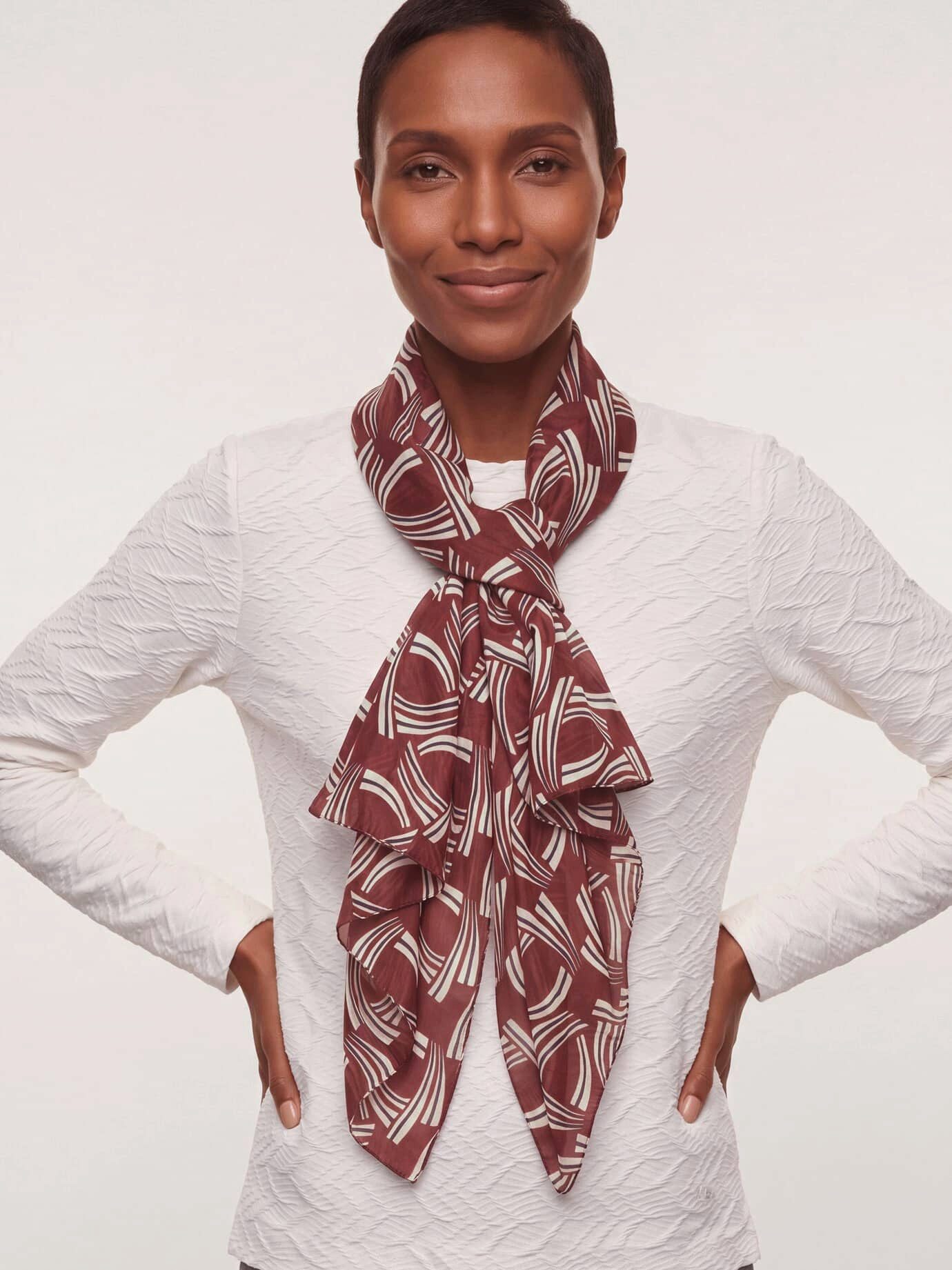 Walbusch Seidenschal Damen Seidenschal, (70 x 180 cm), modern, knitterarm