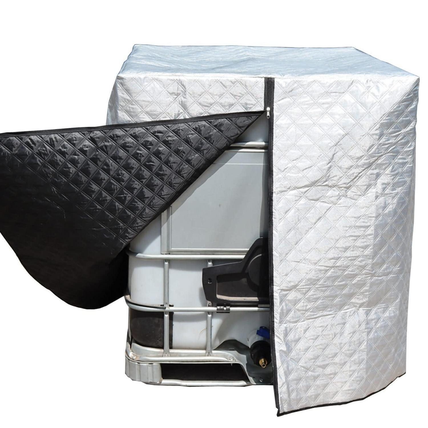 LuxusKollektion Schutzplane IBC Tank Abdeckung 1000L Frostsicher Wasserdicht Silber