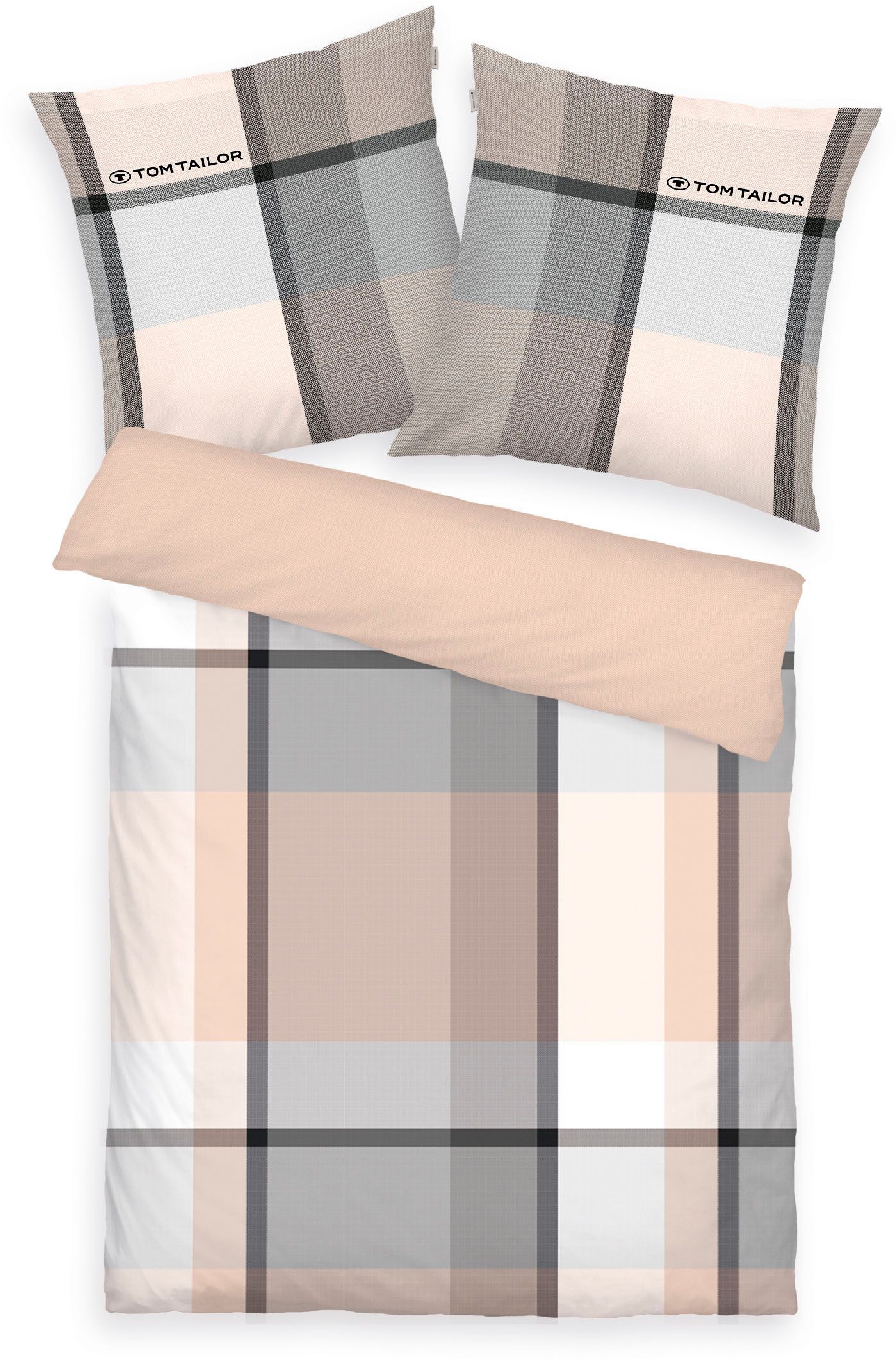 TOM TAILOR HOME Bettwäsche Lenny, Renforcé, 3 teilig, mit GRATIS-Zugabe: Kissenhülle 1tlg., in Biber und Renforcé erhältlich