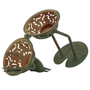 Aubaho Windlicht Windlicht Frosch 31cm Teelichthalter Garten garden tealight holder fro