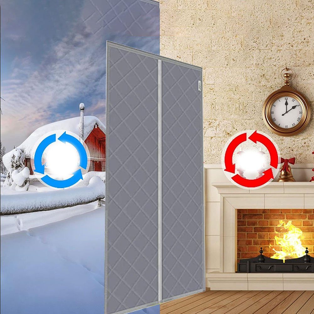 (1-St) Wärmeschutzvorhang Thermo Magnet CTGtree Kälteschutz Türvorhang, Insektenschutz-Vorhang