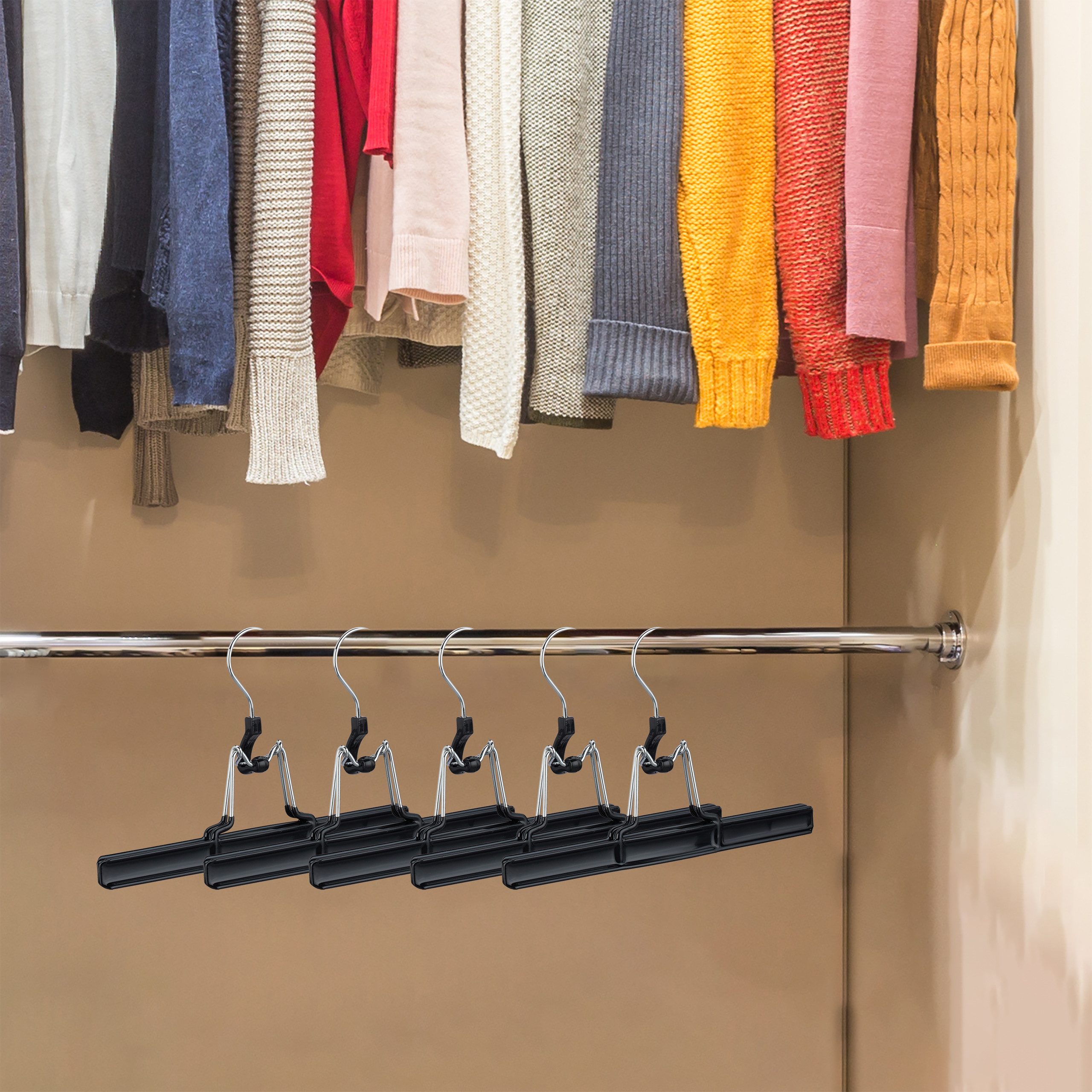 relaxdays Kleiderbügel Hosenbügel Metall, (10-tlg), 10er günstig online kaufen