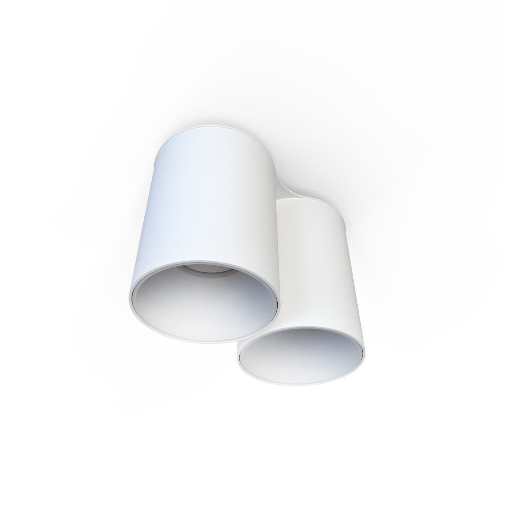 ohne für Leuchtmittel, GU10 Weiß Deckenlampe Deckenleuchte Flur Licht-Erlebnisse 2x Küche EYE, Metall Modern