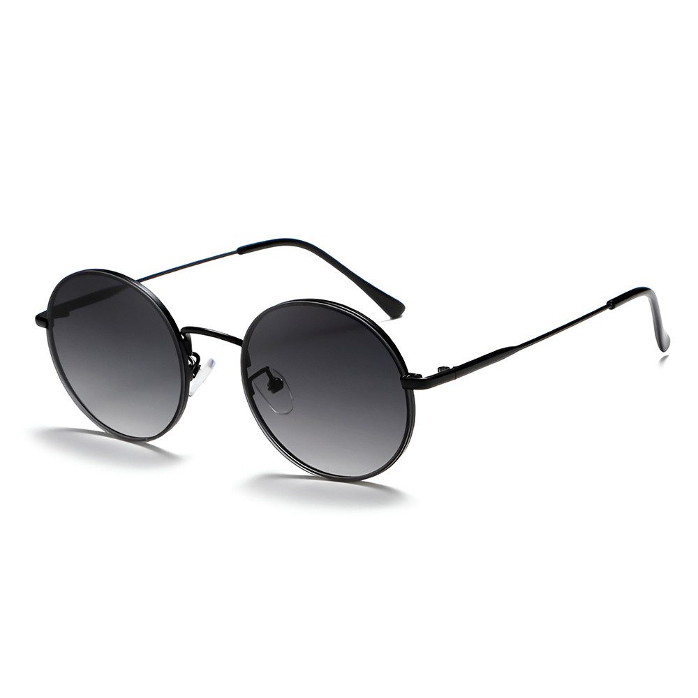 Sonnenbrille Damen Rundrahmen Metall UV Schutz Outdoor Mode