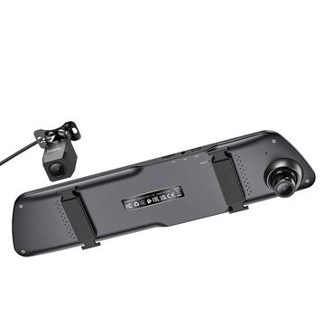 HOCO Autokamera / Fahrrekorder am Spiegel + mit DV4-Rückfahrkamera Rückfahrkamera