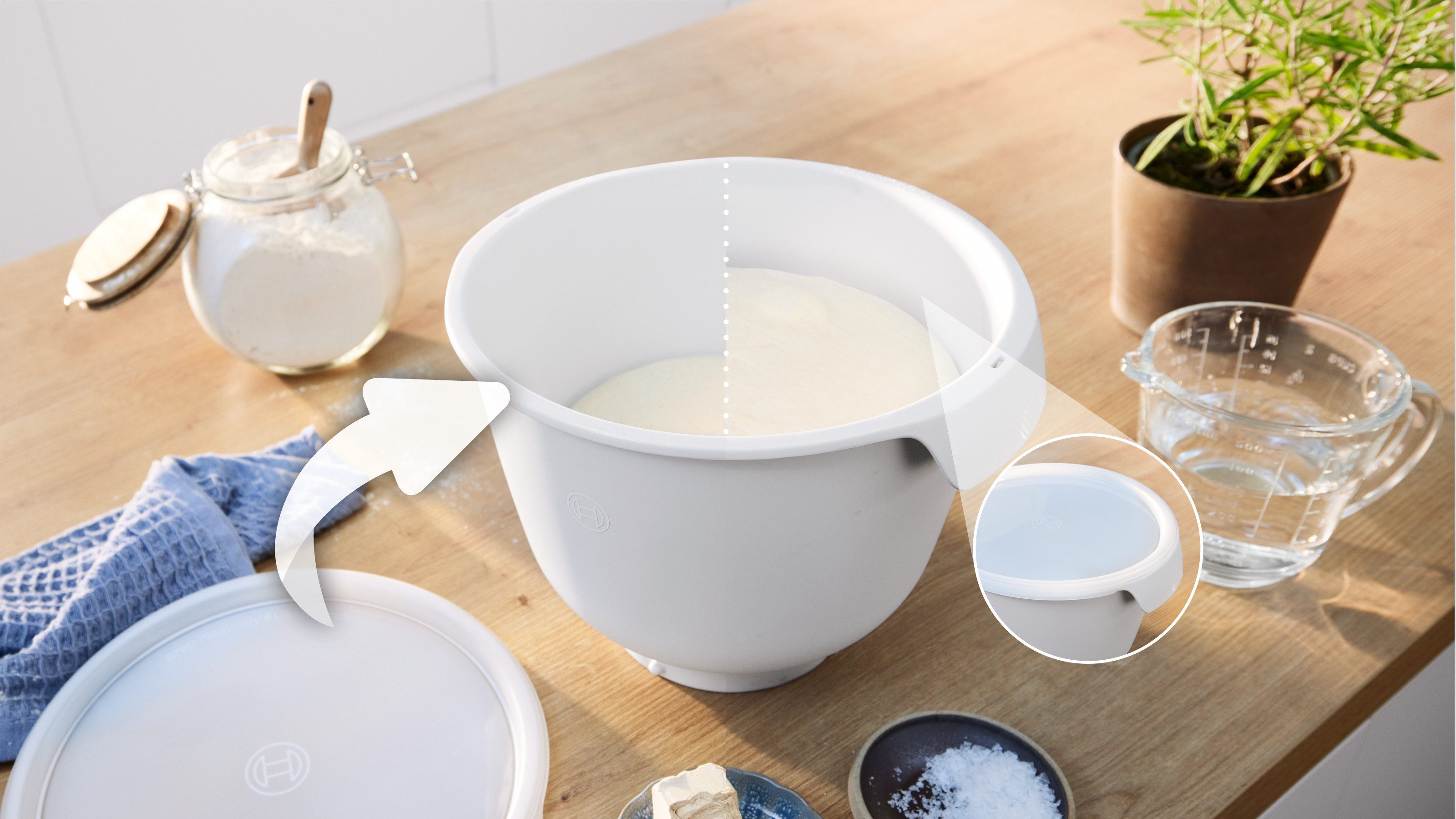 BOSCH Küchenmaschinenschüssel MUZS6KR, Kunststoff, für bis zu 3,5 kg Rührteig, spülmaschinenfest, BPA-frei