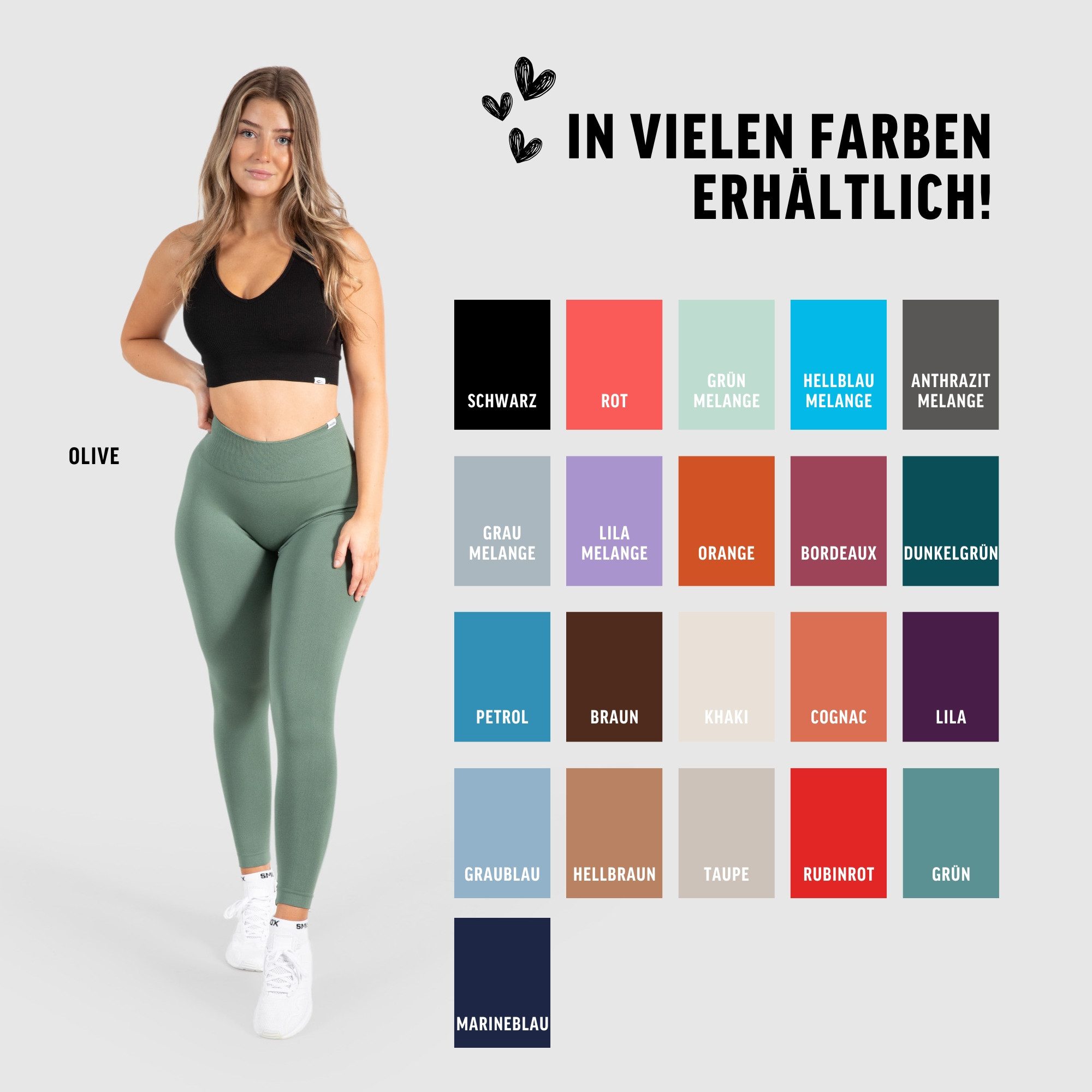 Smilodox Leggings Amaze Pro mit Scrunch-Effekt, High Waist V-Shape Sport & Yogahose Seamless Push Up Booty Fitnesshose Blickdicht Yoga Gym Figurformend – Bild 4 von 5