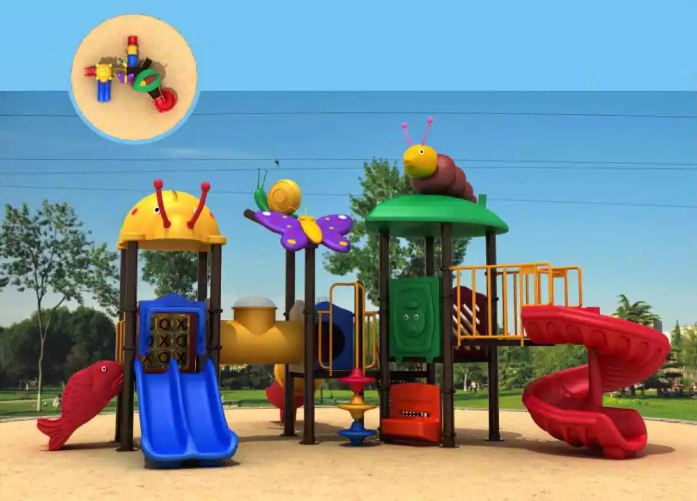 Xlmoebel Spielturm Spielplatz im Freien für Kinder, Großer Spielbereich für Kinder, Hergestellt in Europa