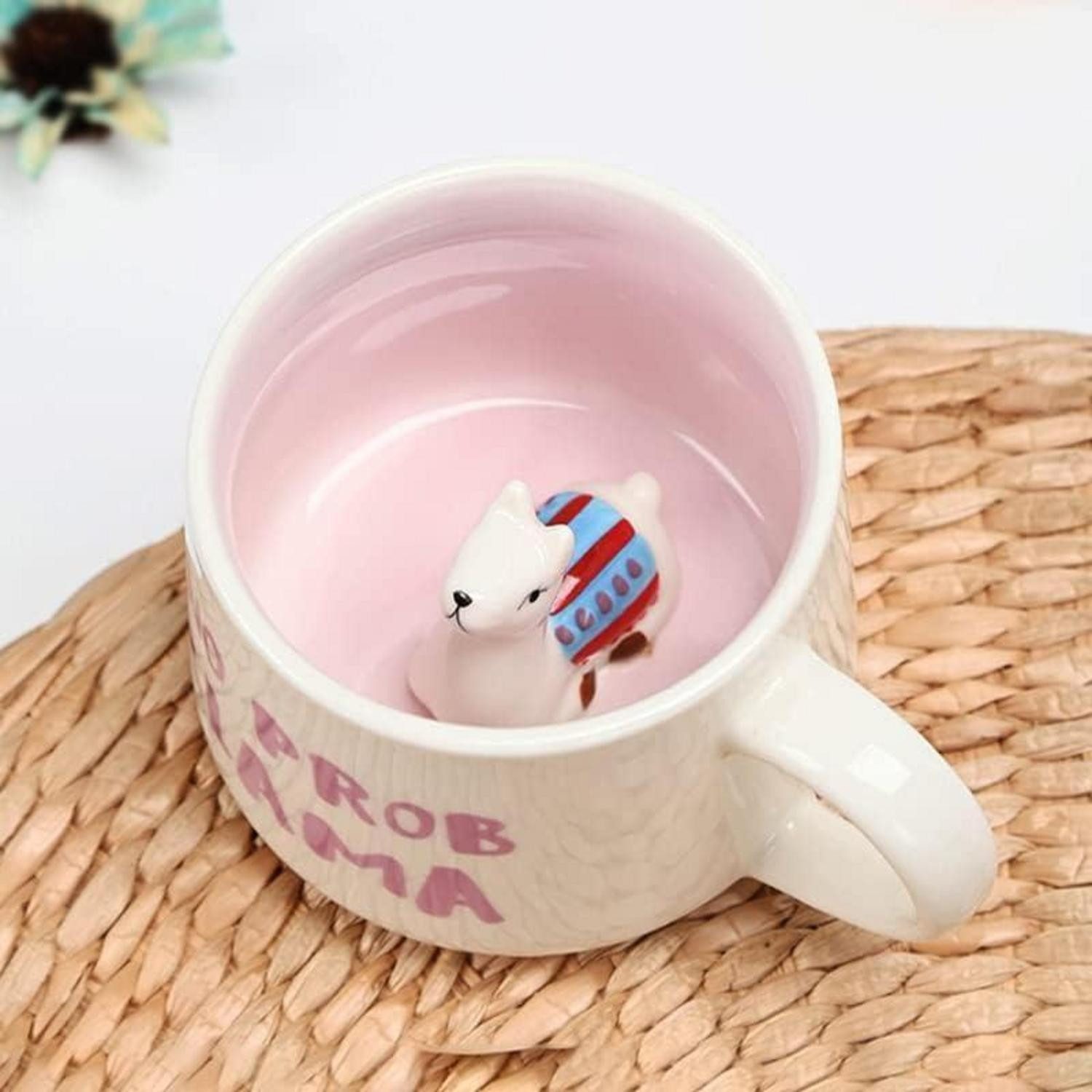 LuxusKollektion Tasse Tasse 3D Keramik Geschenk Weihnachten Frauen Freundin Alpaka
