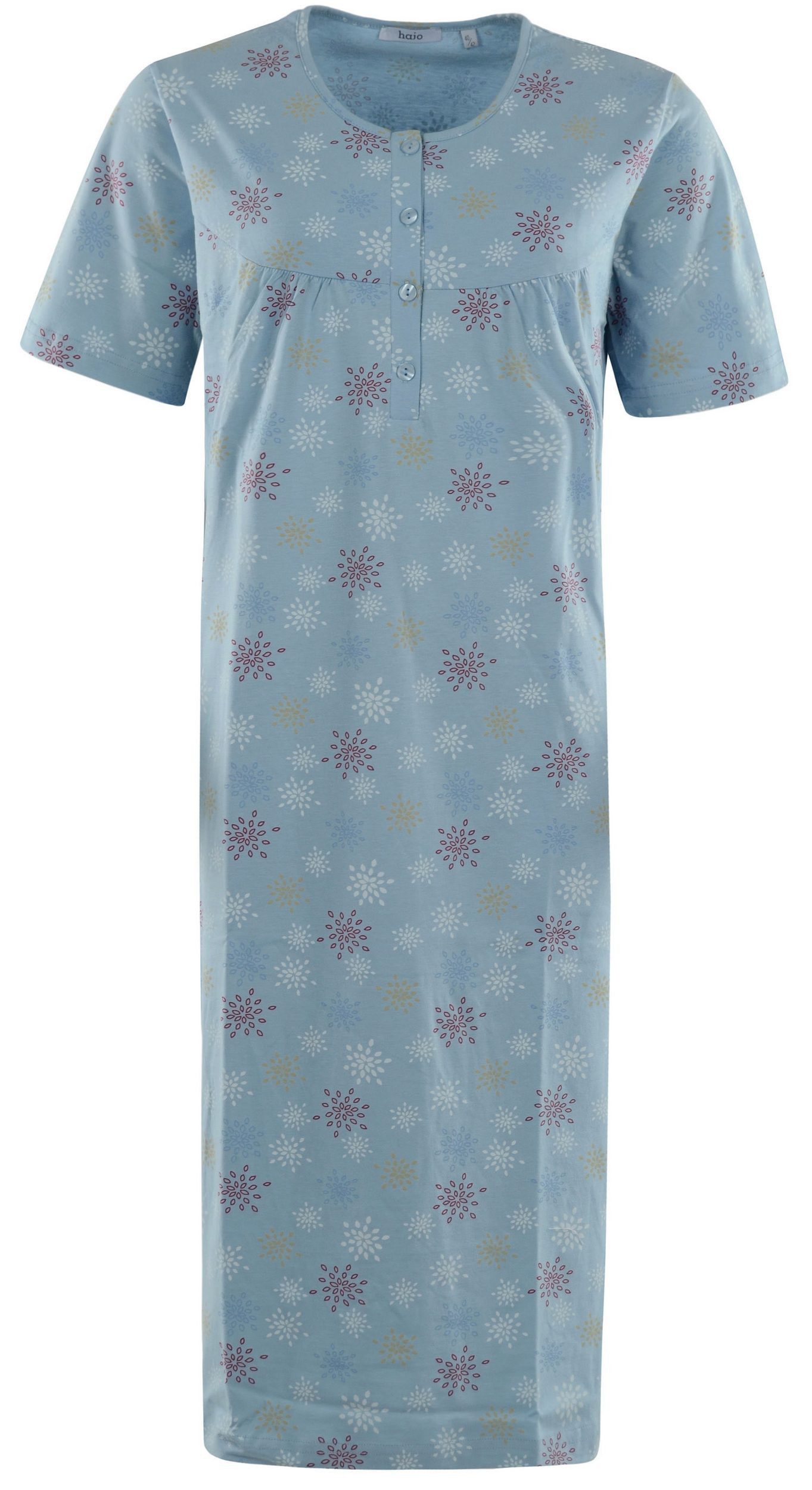 Hajo Nachthemd Damen Schlafshirt mit kurzem Arm (1-tlg) Baumwolle