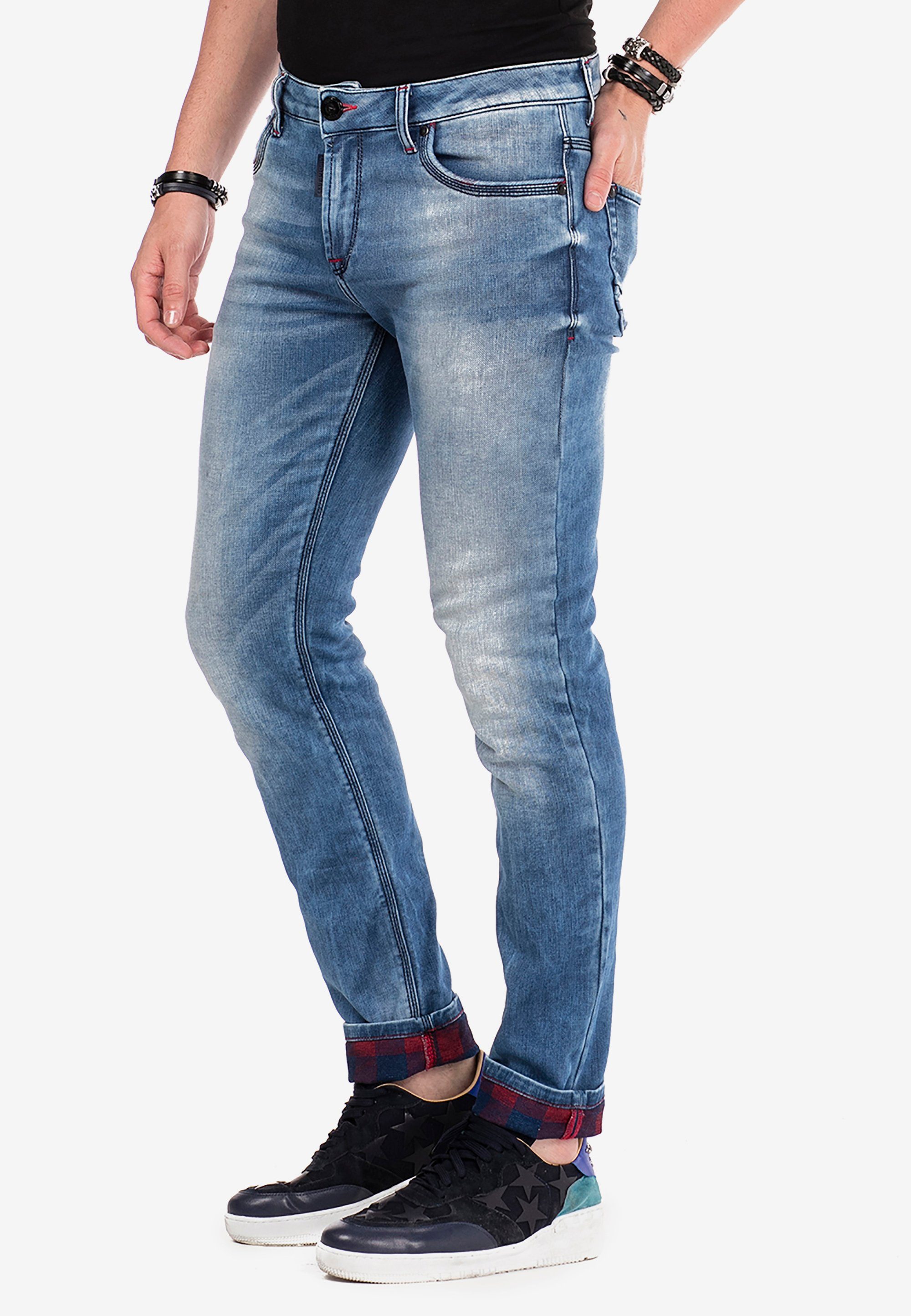 Slim-fit-Jeans blau Look Cipo im Used Baxx &