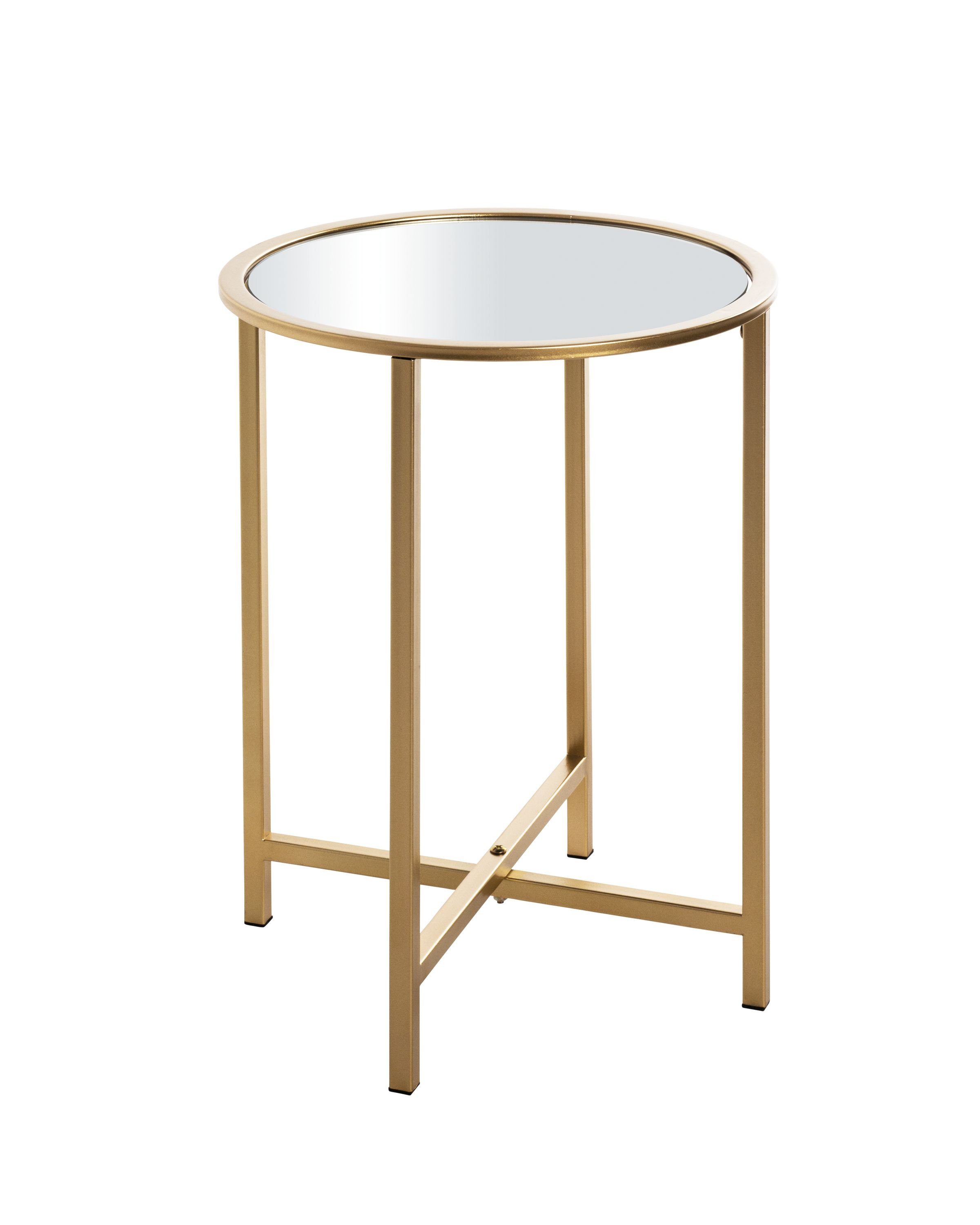 HAKU Beistelltisch Beistelltisch, HAKU Möbel Beistelltisch (DH 39x53 cm) DH 39x53 cm gold Kaffeetisch