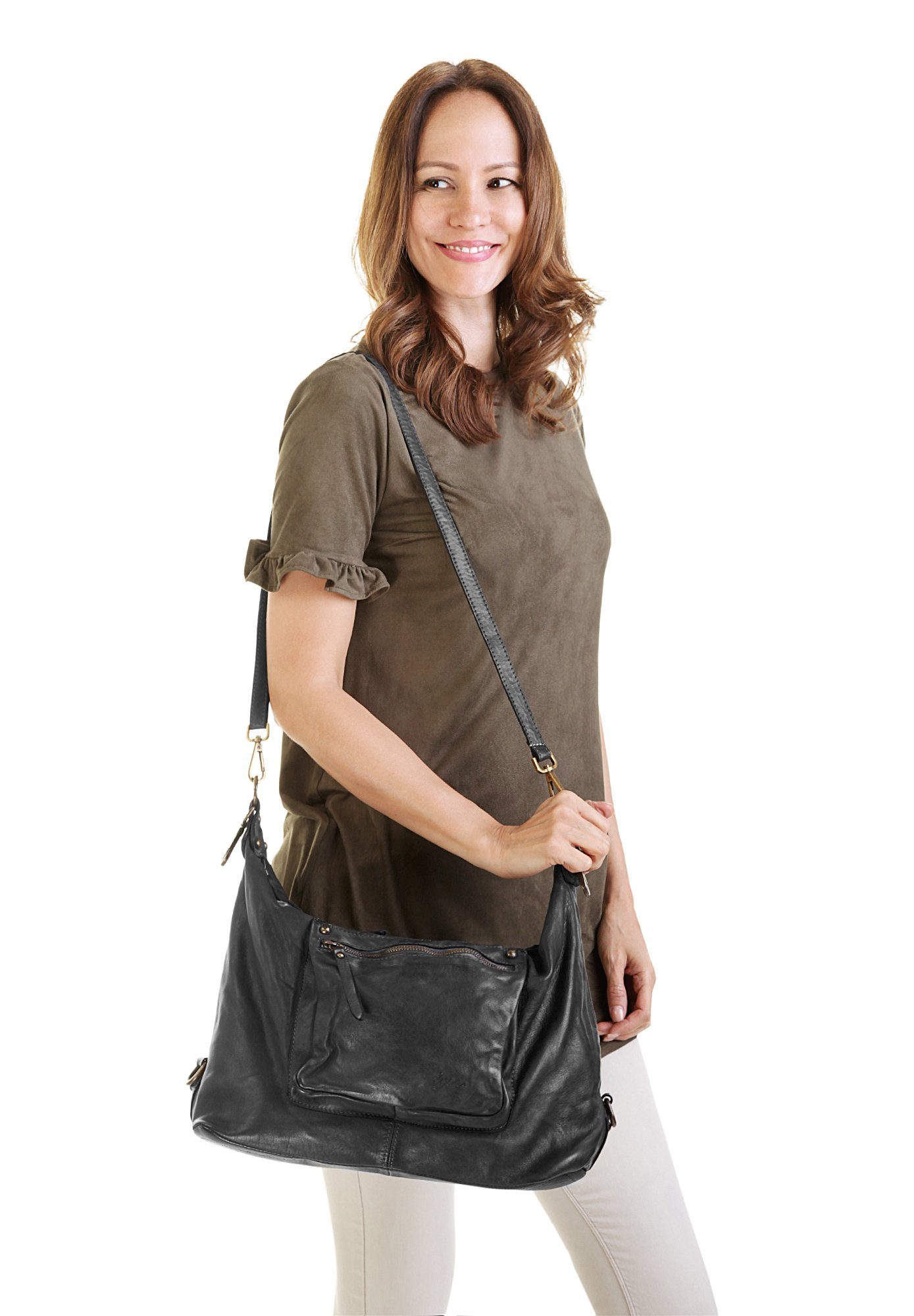 X-Zone Shopper, echt Leder, Made in Italy