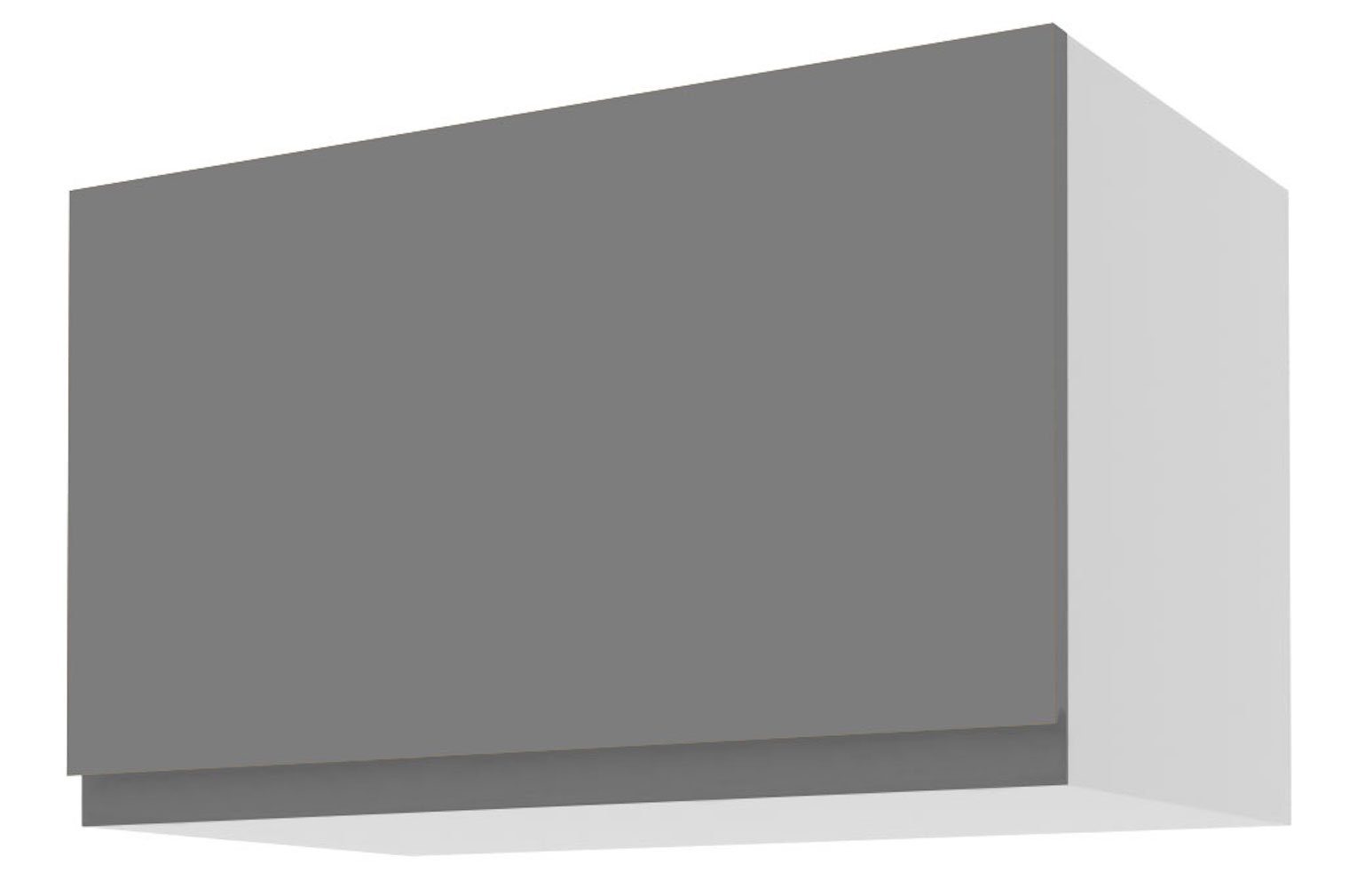 Feldmann-Wohnen Klapphängeschrank Avellino 60cm Front- und Korpusfarbe wählbar grifflos mit Klappe graphit Acryl matt