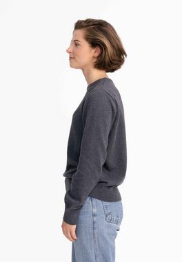 MELA Strickpullover Feinstrick Pullover DHANA Gerippter Kragen