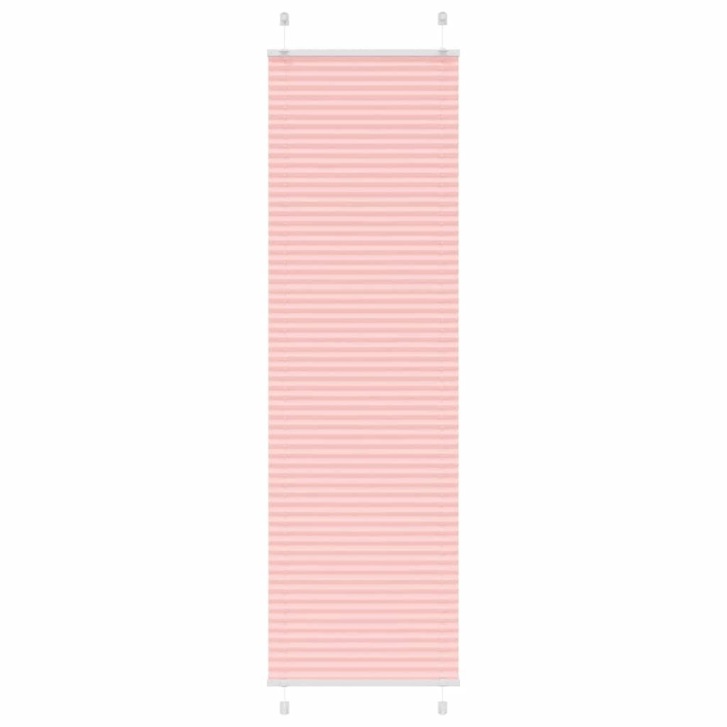 vidaXL Jalousie Plissee Rosa 65x200 cm Stoffbreite 64,4 cm Polyester