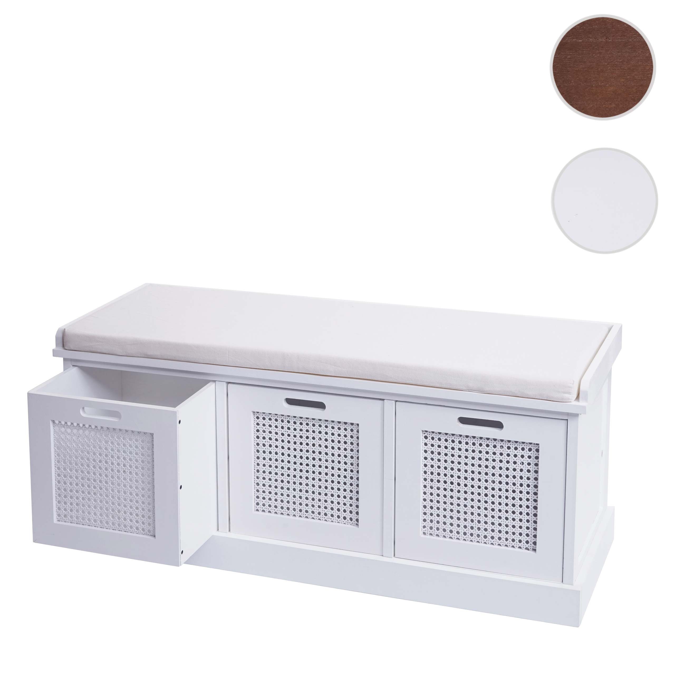 MCW Polsterbank MCW-J49-3 (4-St), Inkl. Sitzpolster, zwei Staufächern, Aufbewahrungsboxen herausnehmbar