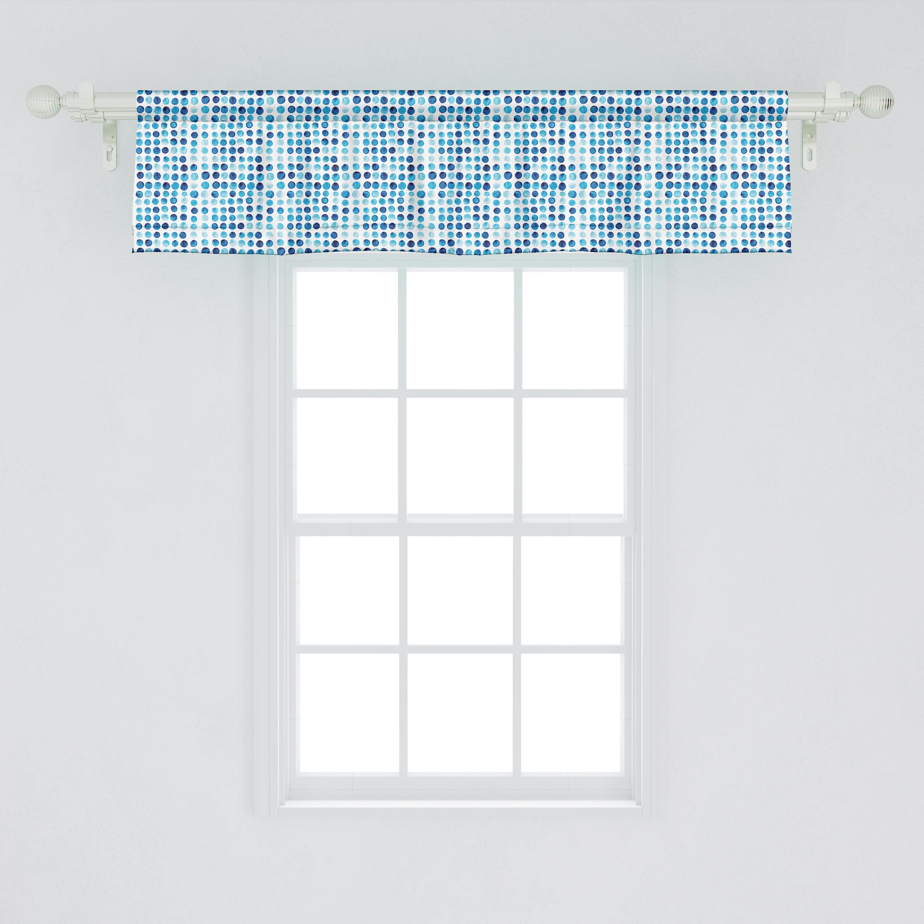 Stangentasche, Microfaser, Schlafzimmer Volant Scheibengardine Zellen gezeichnete Aquarell Kreise für Hand Abakuhaus, Vorhang mit Dekor Küche