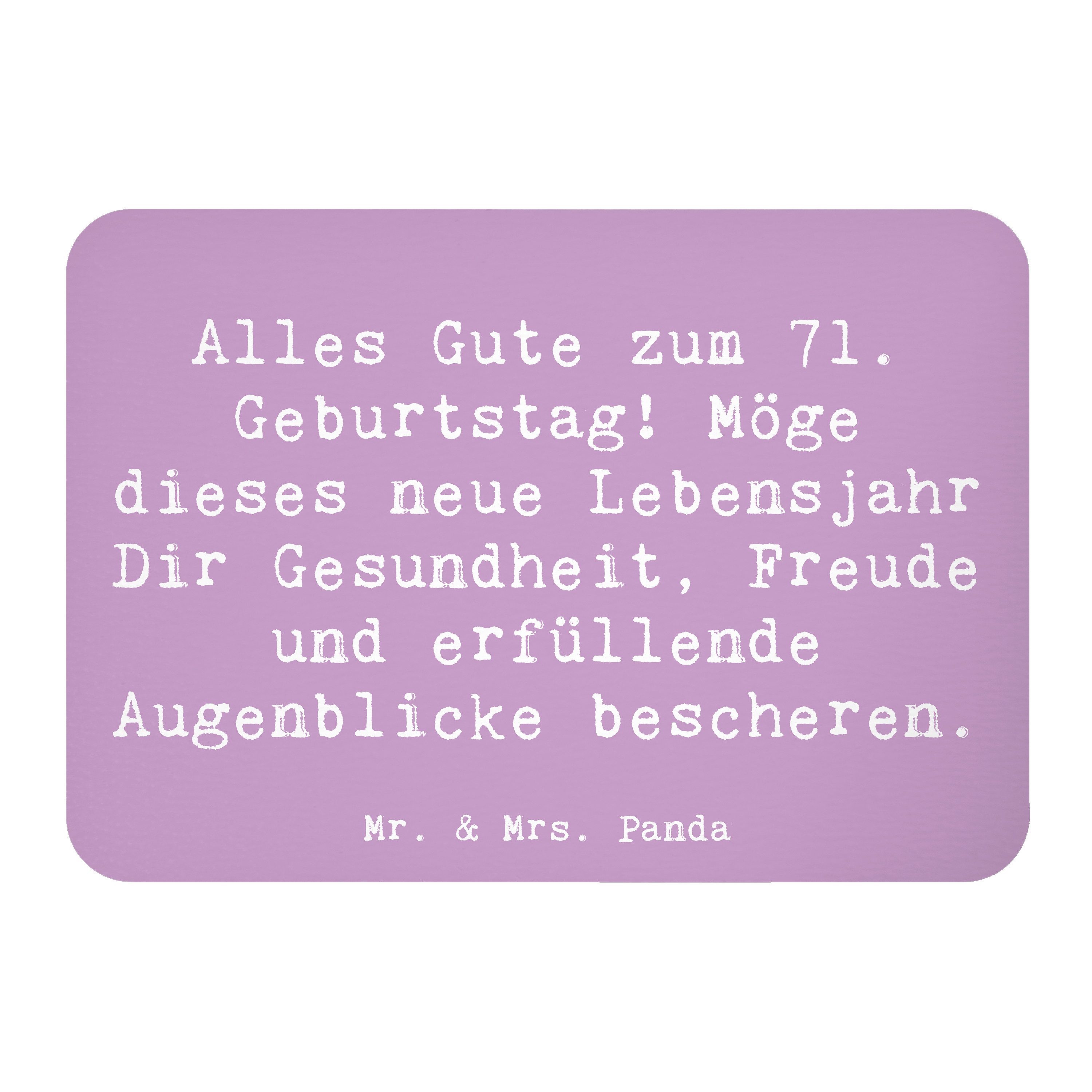 Magnet Spruch 71. Geburtstag - Lavendeltraum - Geschenk, Geburtstagsgrüße, M