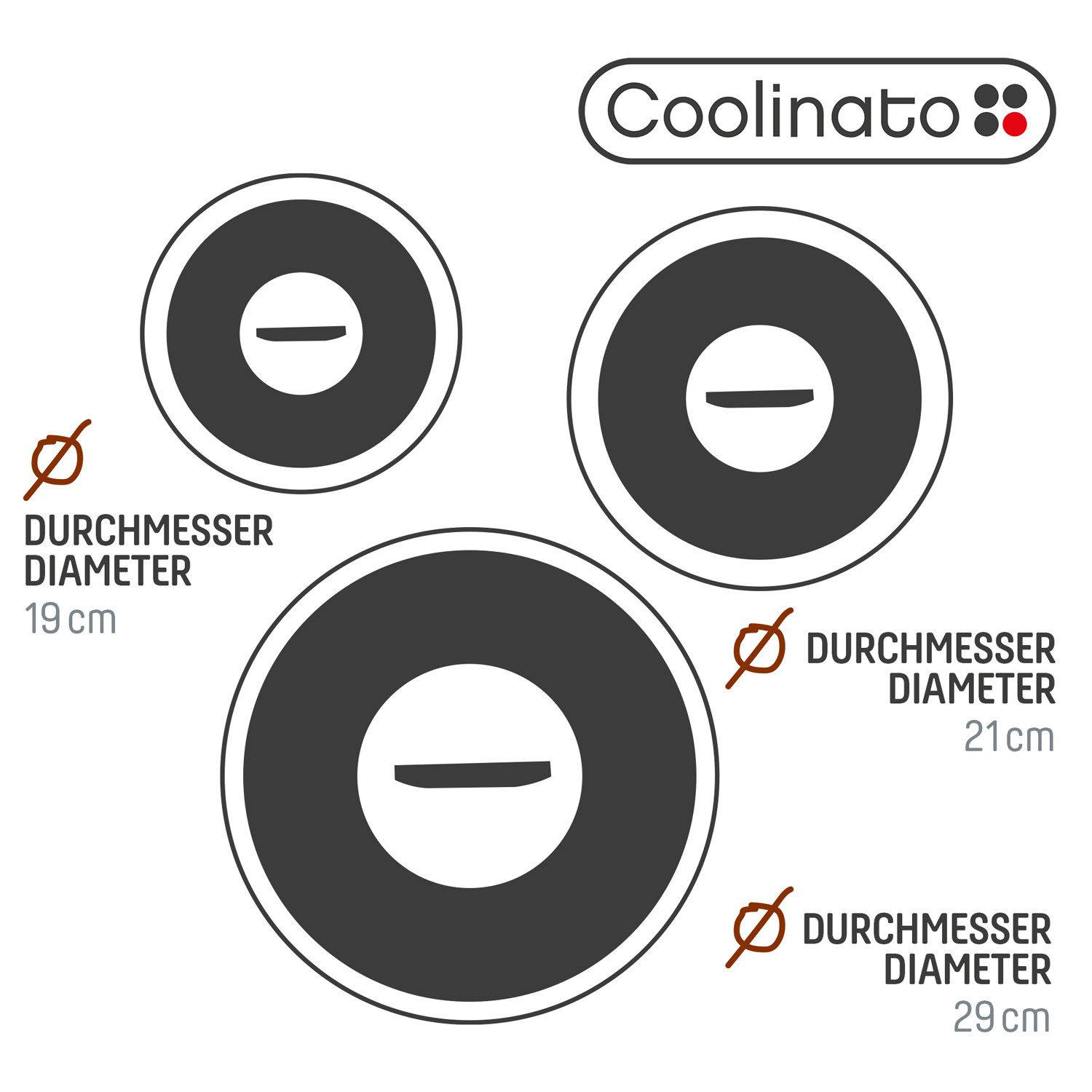 Coolinato Frischhaltedeckel Set 3tlg Silikon Deckel, (3-tlg) – Bild 4 von 5