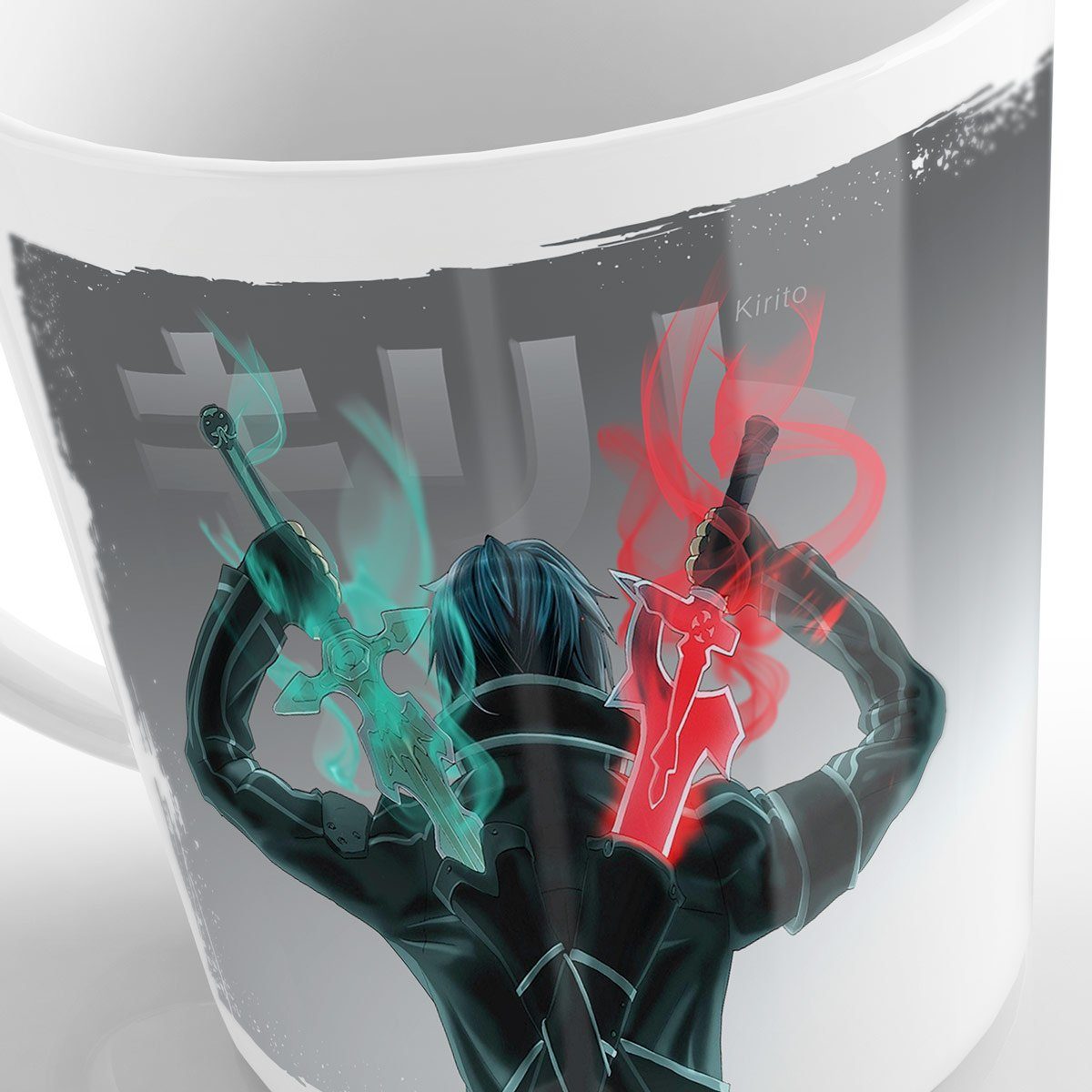 anime sword Grafik Tasse Kirito cosplay japanisch Keramik, Tasse, online Kaffeebecher manga style3 art merchandise