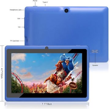 Haehne Q88 Tablet (7", 8 GB, Android 5, 2,4G, Tablet PC Quad Core A33,Dual Kameras, WiFi, Kapazitiven Touchscreen)