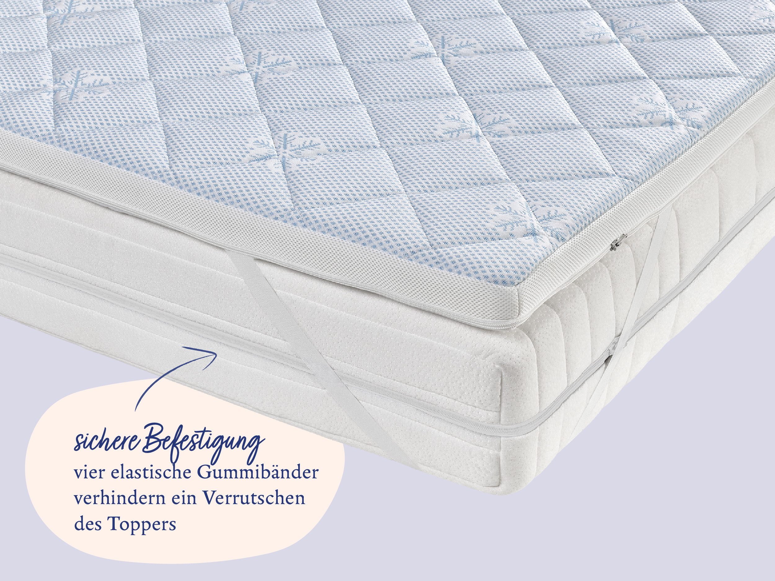 Nightlife, Topper Nightlife Wendetopper mit Kühleffekt für jede Jahreszeit, 6 cm hoch, Komfortschaum, langlebig, kühlend, Temperaturregulierung