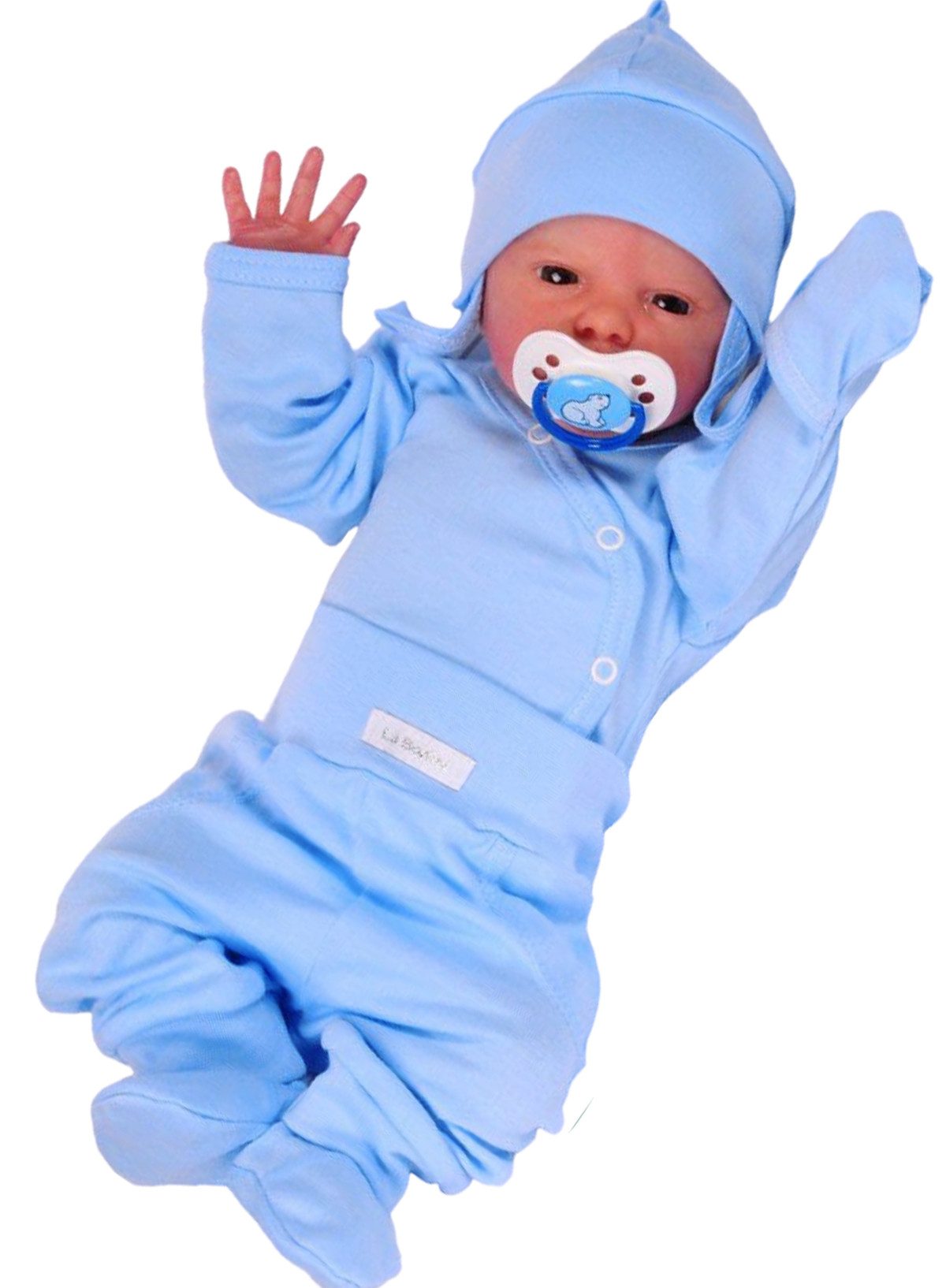 Body & Hose Baby Anzug 3Tlg Wickelbody Hose Mütze Body