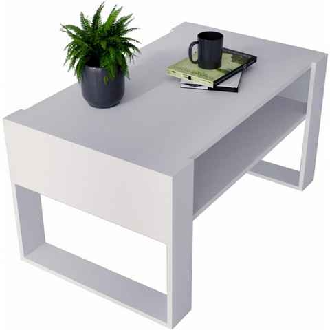 CraftPAK Wohnzimmertisch Wohnzimmer Tisch KARO92 Couchtisch 53T x 92B x 45H cm