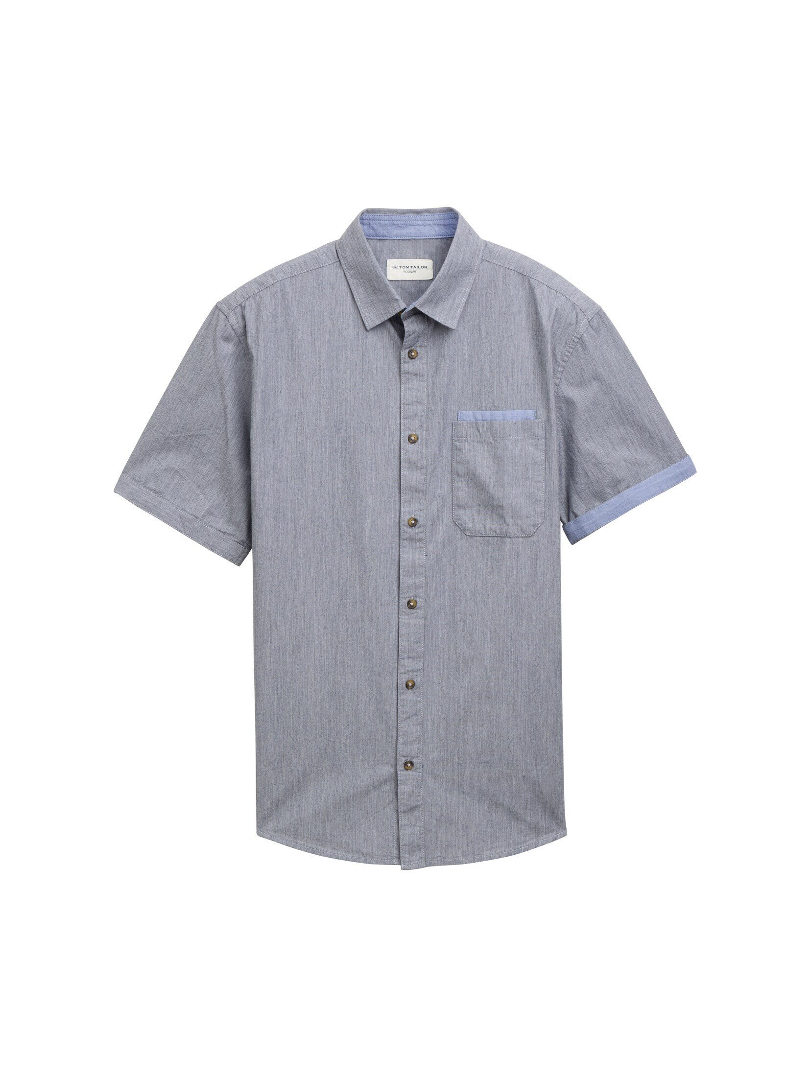 TOM TAILOR Langarmhemd Regular Fit Kurzarmhemd günstig online kaufen