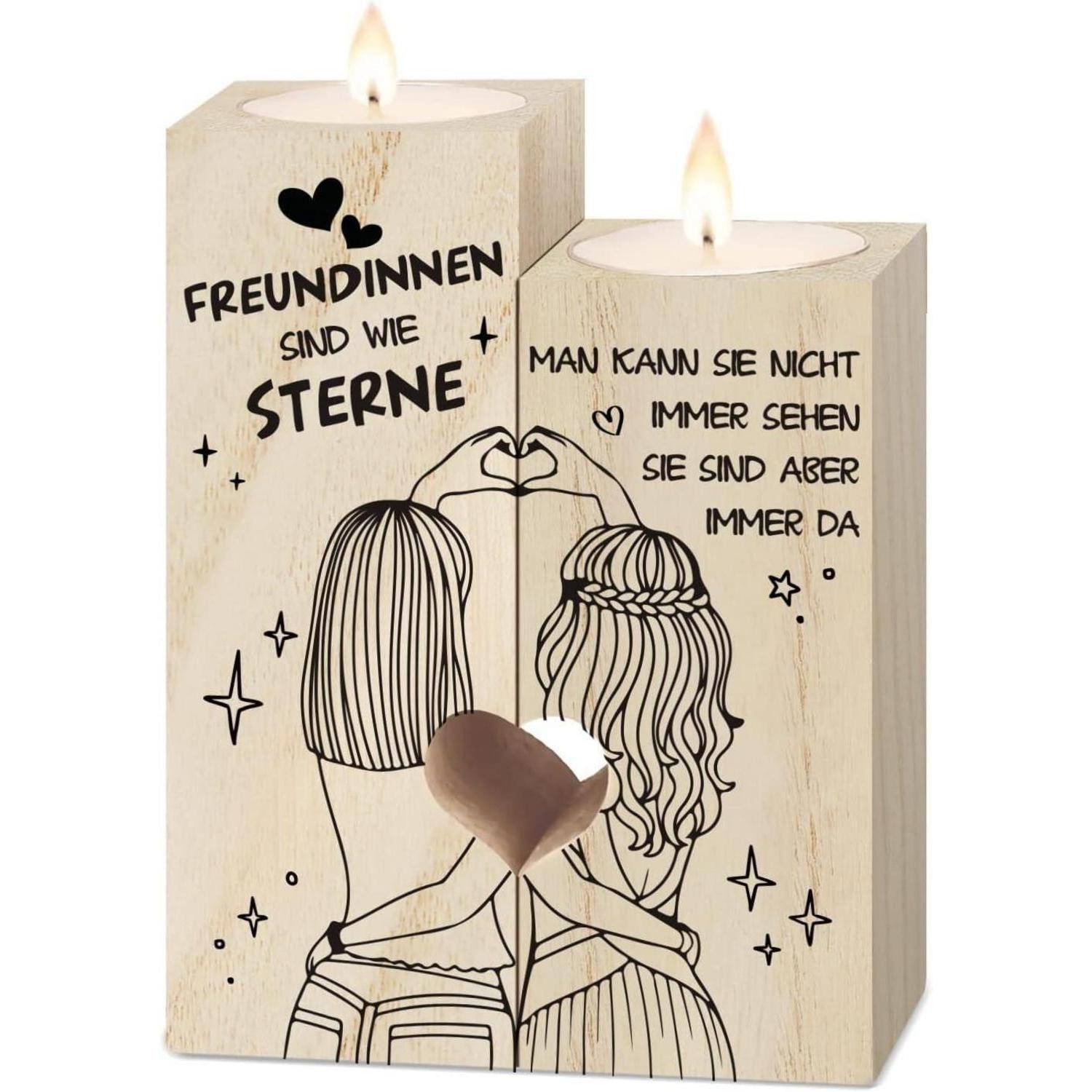 Vetbuosa Kerzenständer Freundin Kerzenhalter Holz