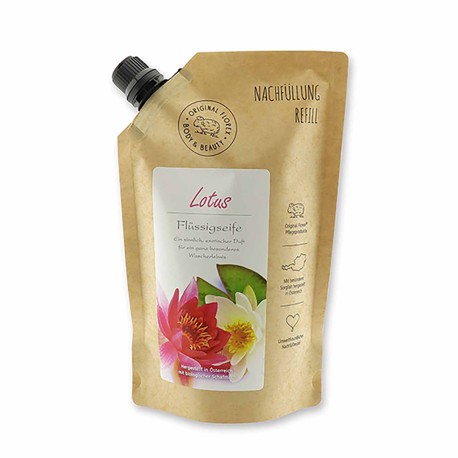 Gerlinde Hofer _ Florex GmbH Flüssigseife mit biologischer Schafmilch 500ml - Lotus