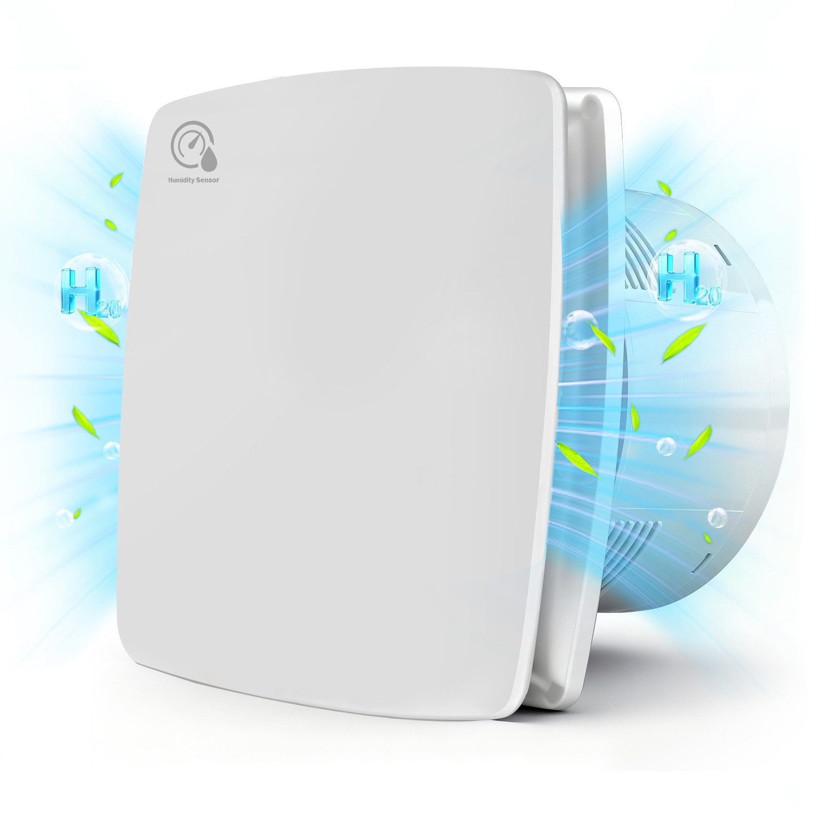 XERSEK Badlüfter 6" Wandventilator Leiser Abluftventilator mit Feuchtesenso günstig online kaufen