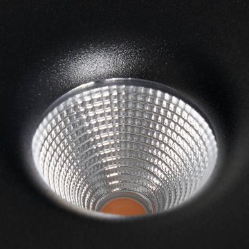 Arcchio LED Deckenleuchte Rotari, dimmbar, LED-Leuchtmittel fest verbaut, warmweiß, Modern, Aluminium, Schwarz, 1 flammig, inkl. Leuchtmittel, LED Lampe
