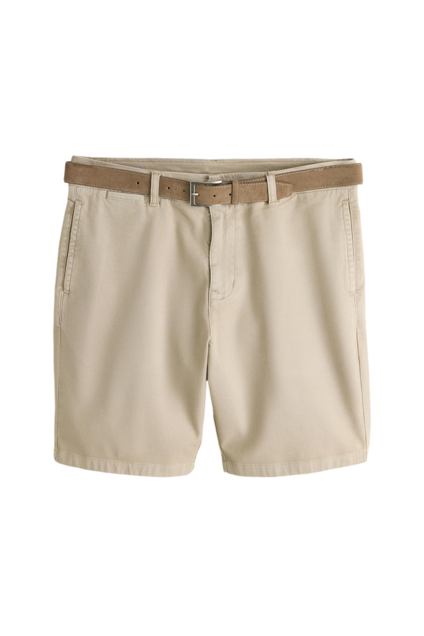 Chinoshorts Chino-Shorts aus Velourskunstleder mit Gürtel