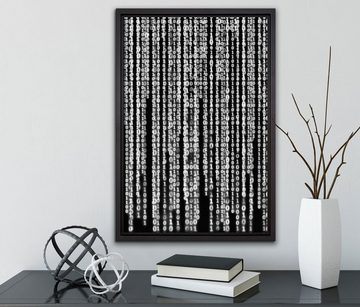 Pixxprint Leinwandbild Matrix, Wanddekoration (1 St), Leinwandbild fertig bespannt, in einem Schattenfugen-Bilderrahmen gefasst, inkl. Zackenaufhänger
