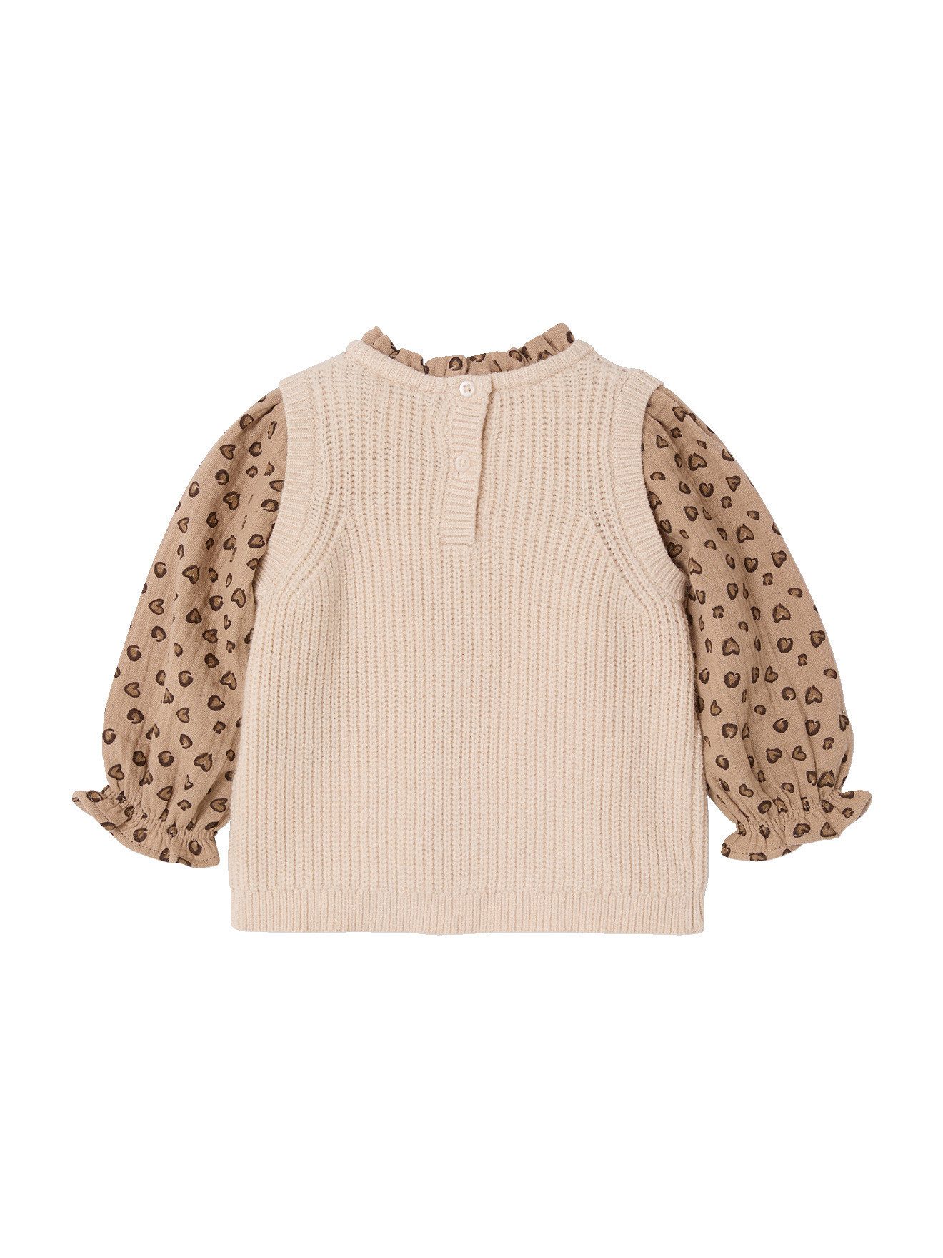 vertbaudet Pullunder Baby Pullover mit 2-in-1-Effekt