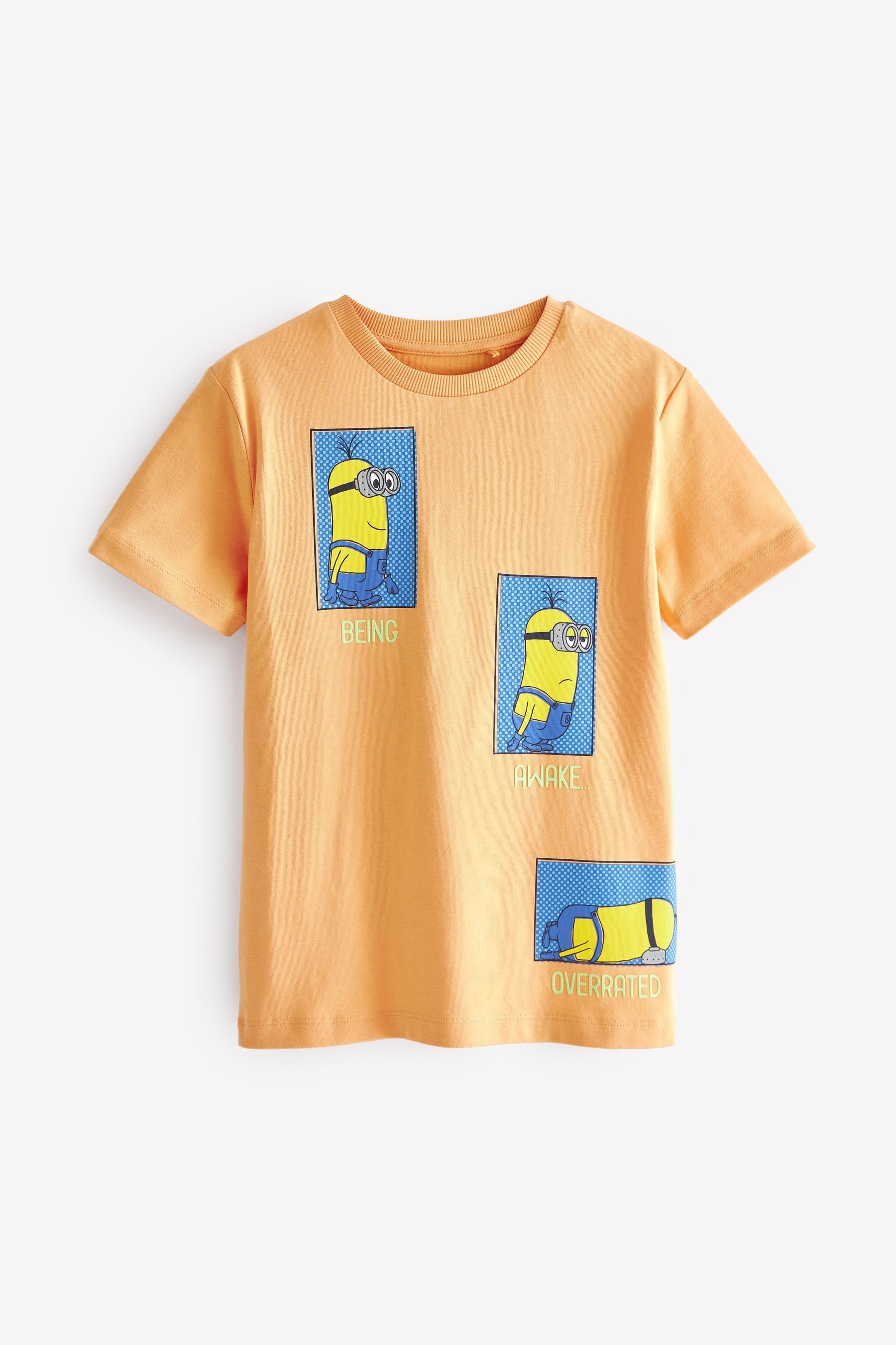 Next T-Shirt Kurzärmliges Minions Peach Orange T-Shirt (1-tlg)