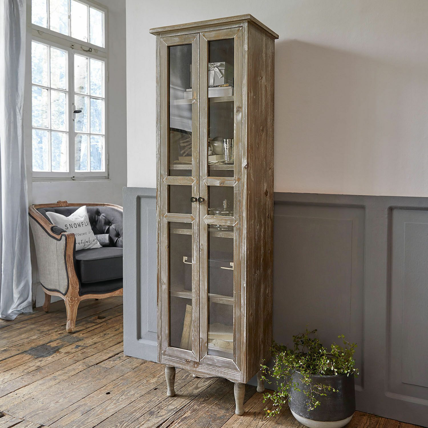 Mirabeau Vitrine Schrank Covent Garden braun