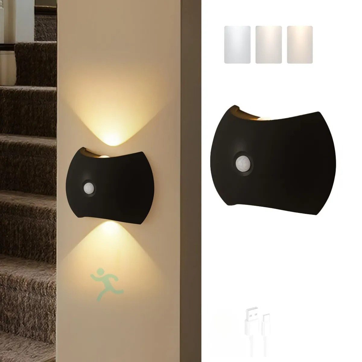 VIVIHEYDAY LED Wandleuchte mit Bewegungsmelder, Kabellose günstig online kaufen