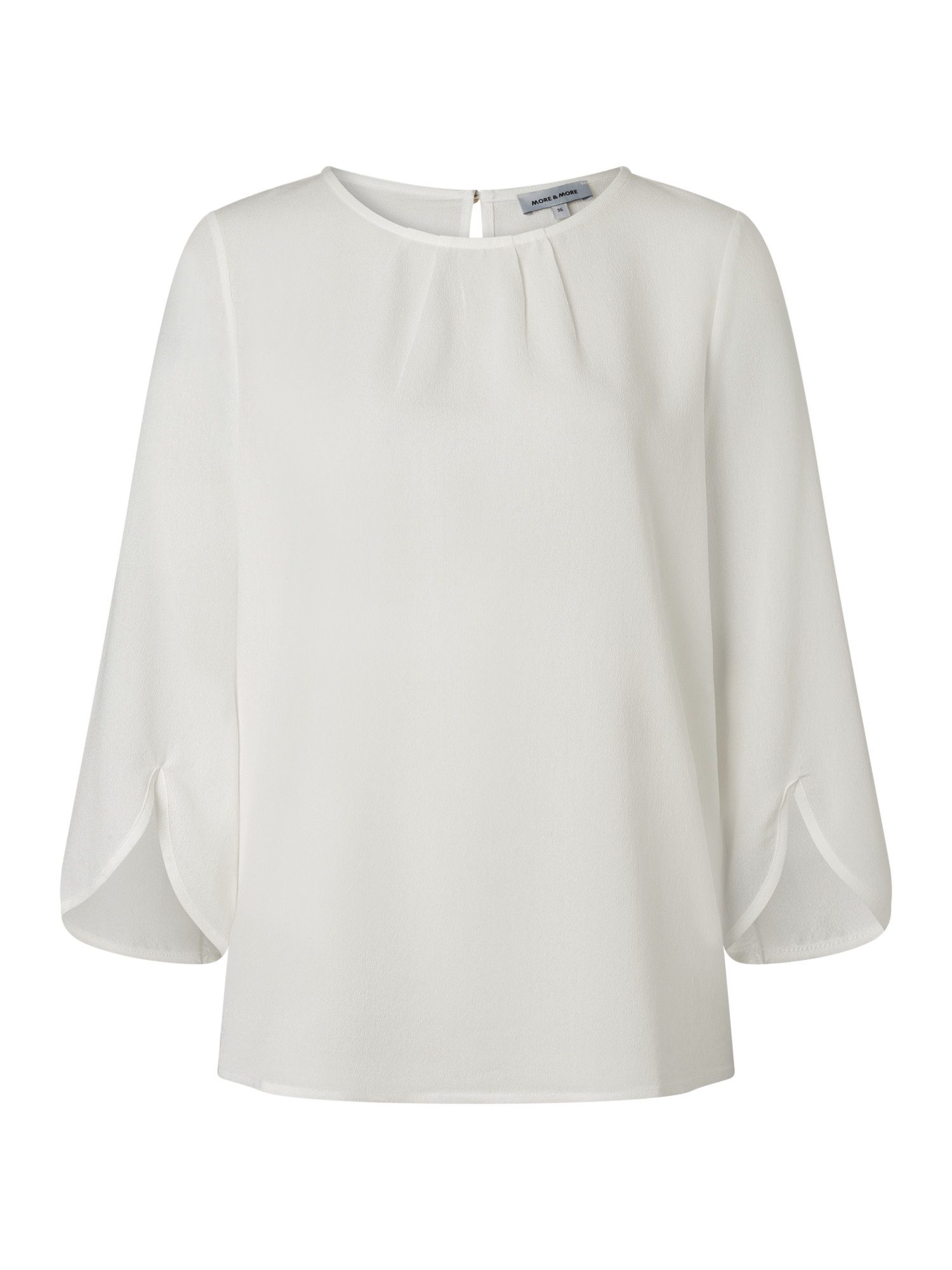 MORE&MORE Klassische Bluse lockere, stilvolle 3/4 Arm-Bluse