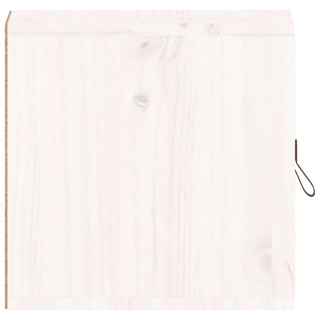 Kiefer Wandregal 2 Stk. Massivholz cm Wandschränke furnicato 31,5x30x30 Weiß