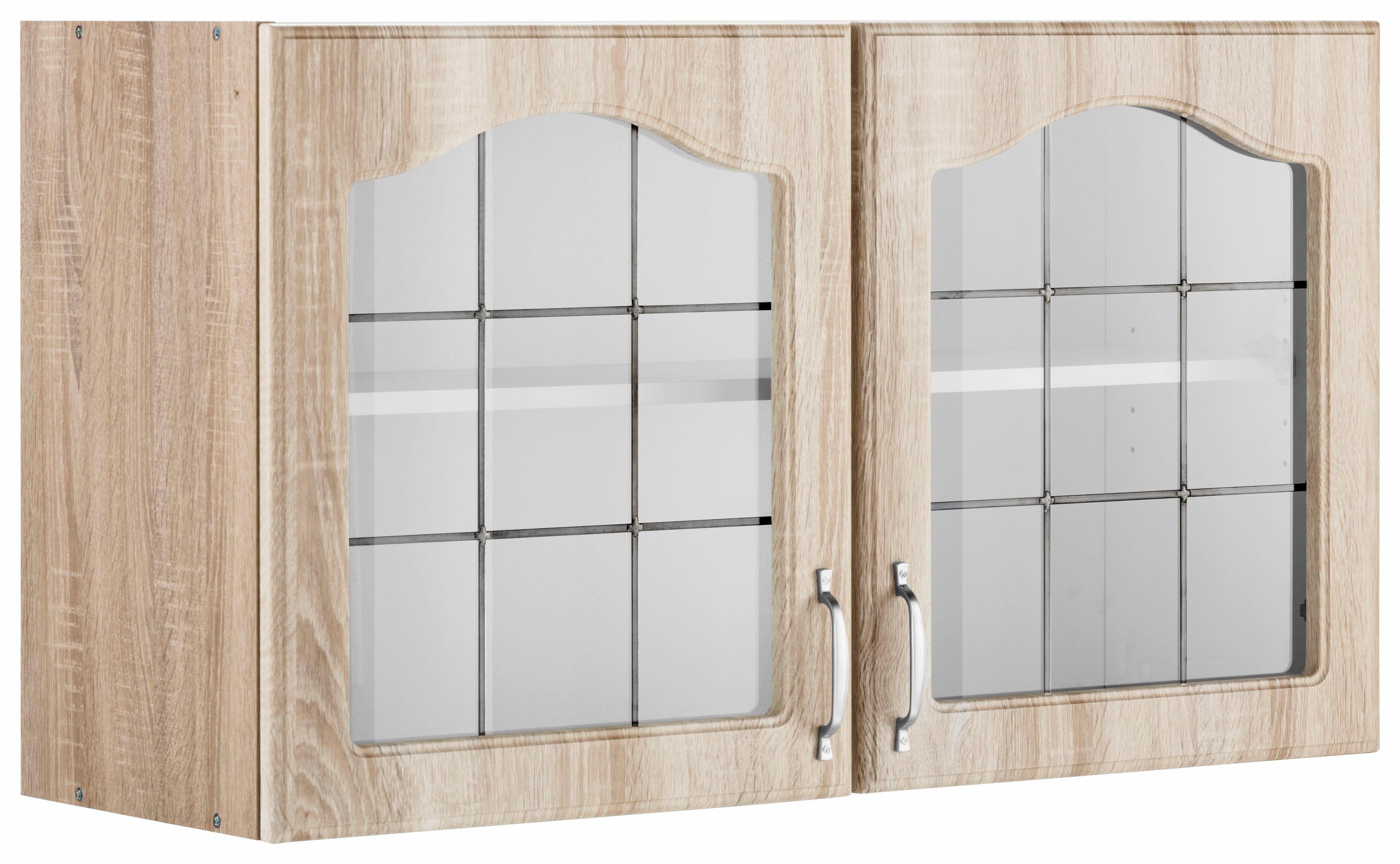 wiho Küchen Glashängeschrank Linz 100 cm breit, mit 2 Glastüren