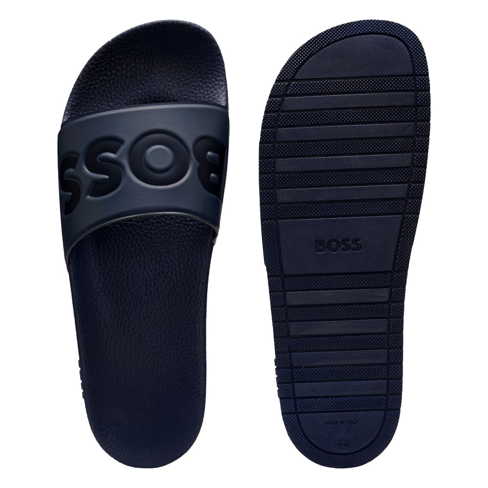 BOSS Aryeh Slid Badepantolette mit großem Markenschriftzug auf den Riemen günstig online kaufen