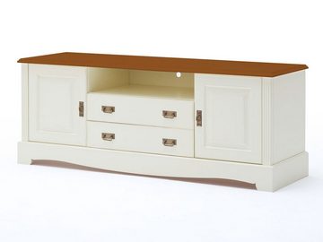 Casamia Wohnwand Wohnwand Wohnzimmer Schrank Set Padua 5-teilig B397xH204xT56cm massiv