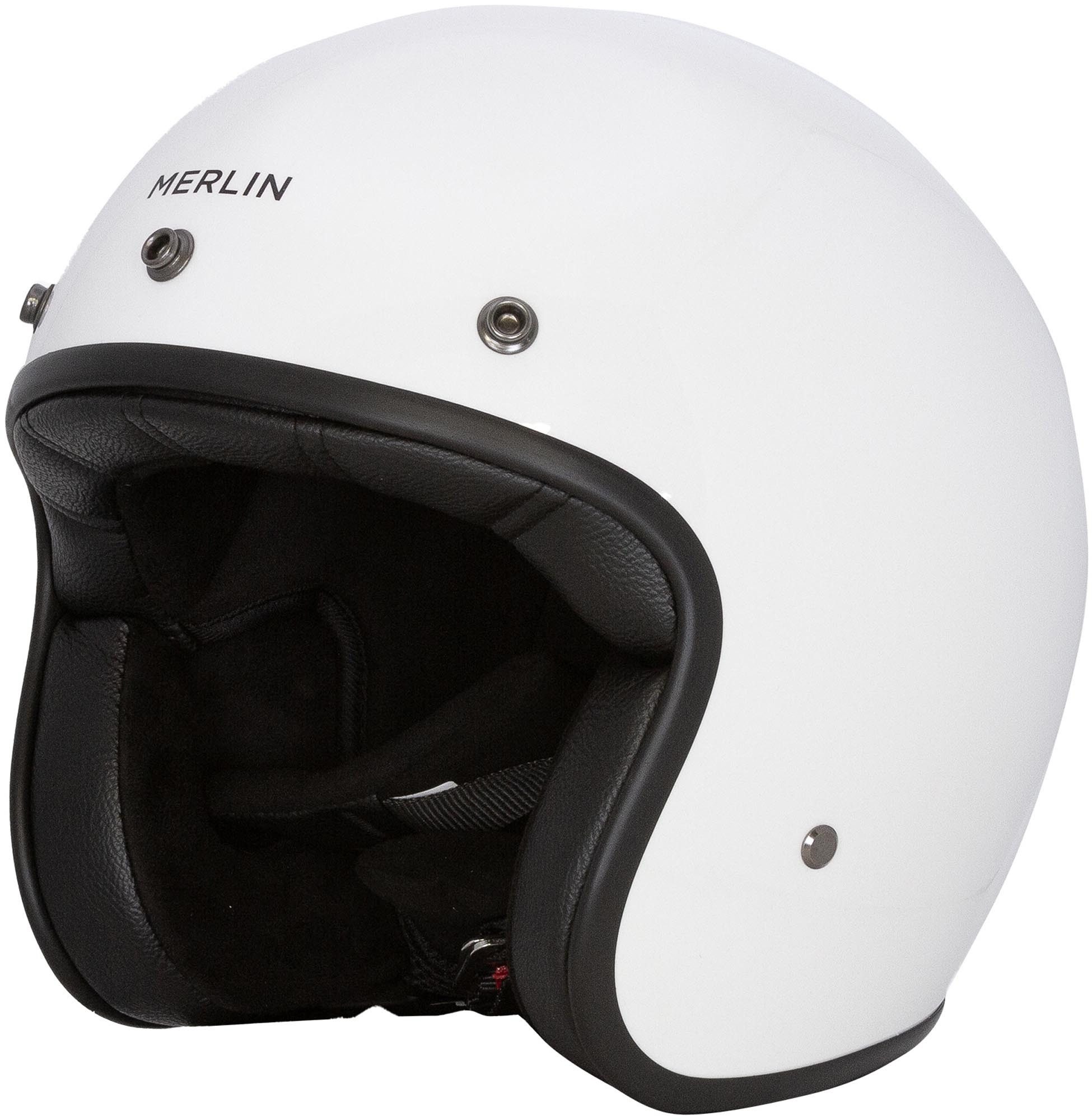Merlin Motorradhelm Blackbird Gloss Jethelm, geeignet für Brillenträger