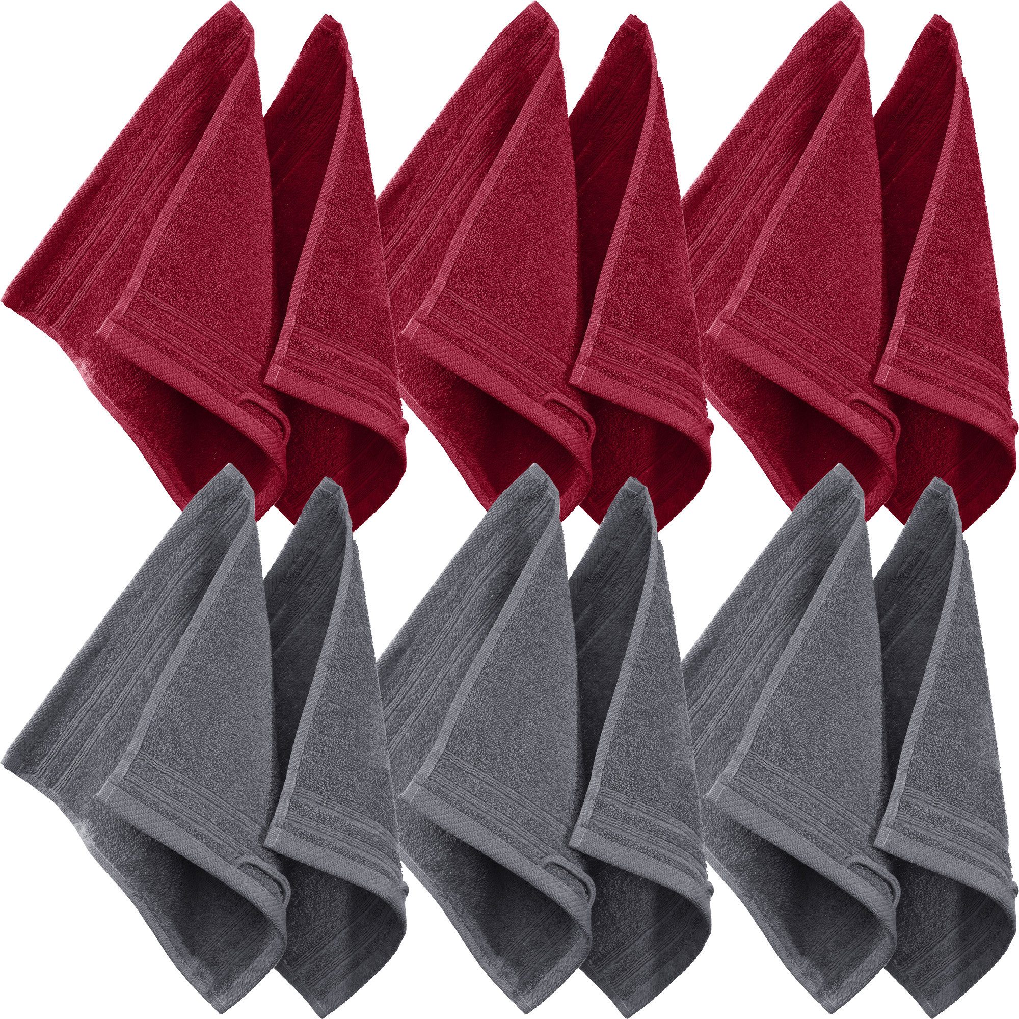 Erwin Müller Handtuch Set Seiftuch "Heidelberg" 12er-Pack, Frottier, Walk-Frottier Uni
